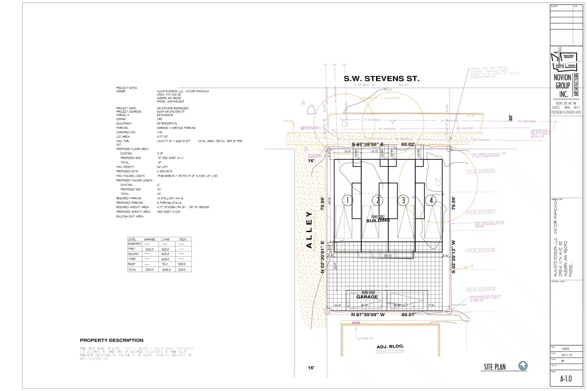 Site plan for 6009 SW Stevens St