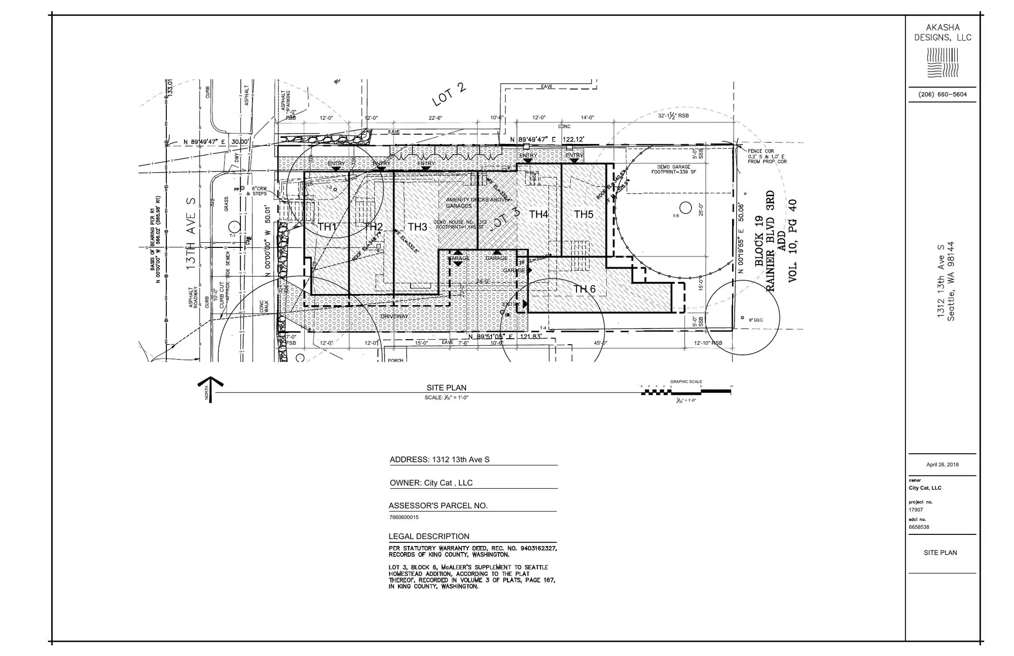 Site plan for 1312 13th Ave S