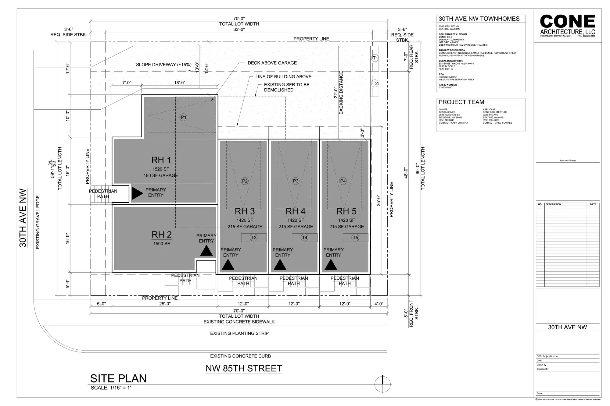 Site plan for 8502 30th Ave NW
