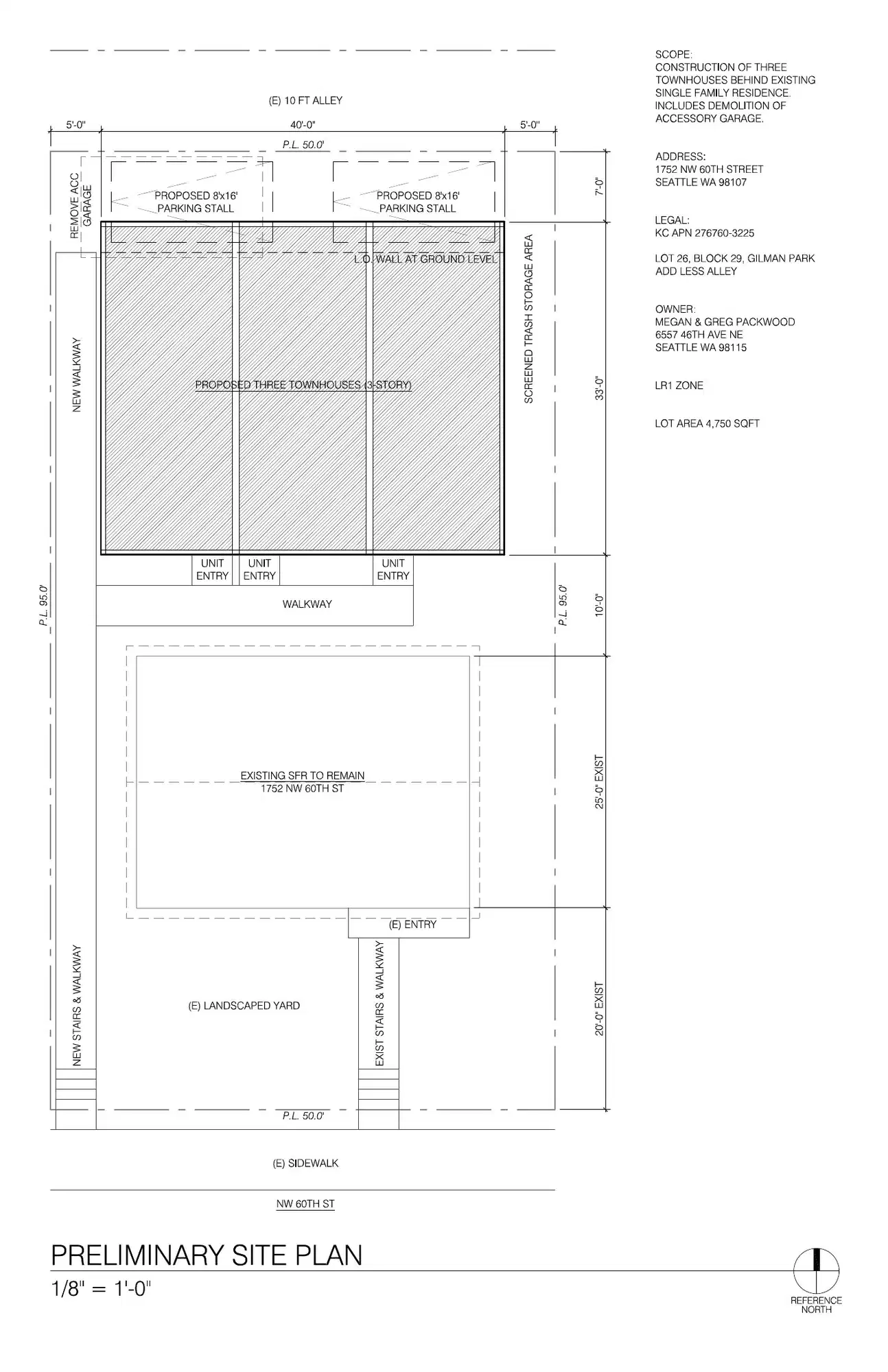 Site plan for 1750 NW 60th St