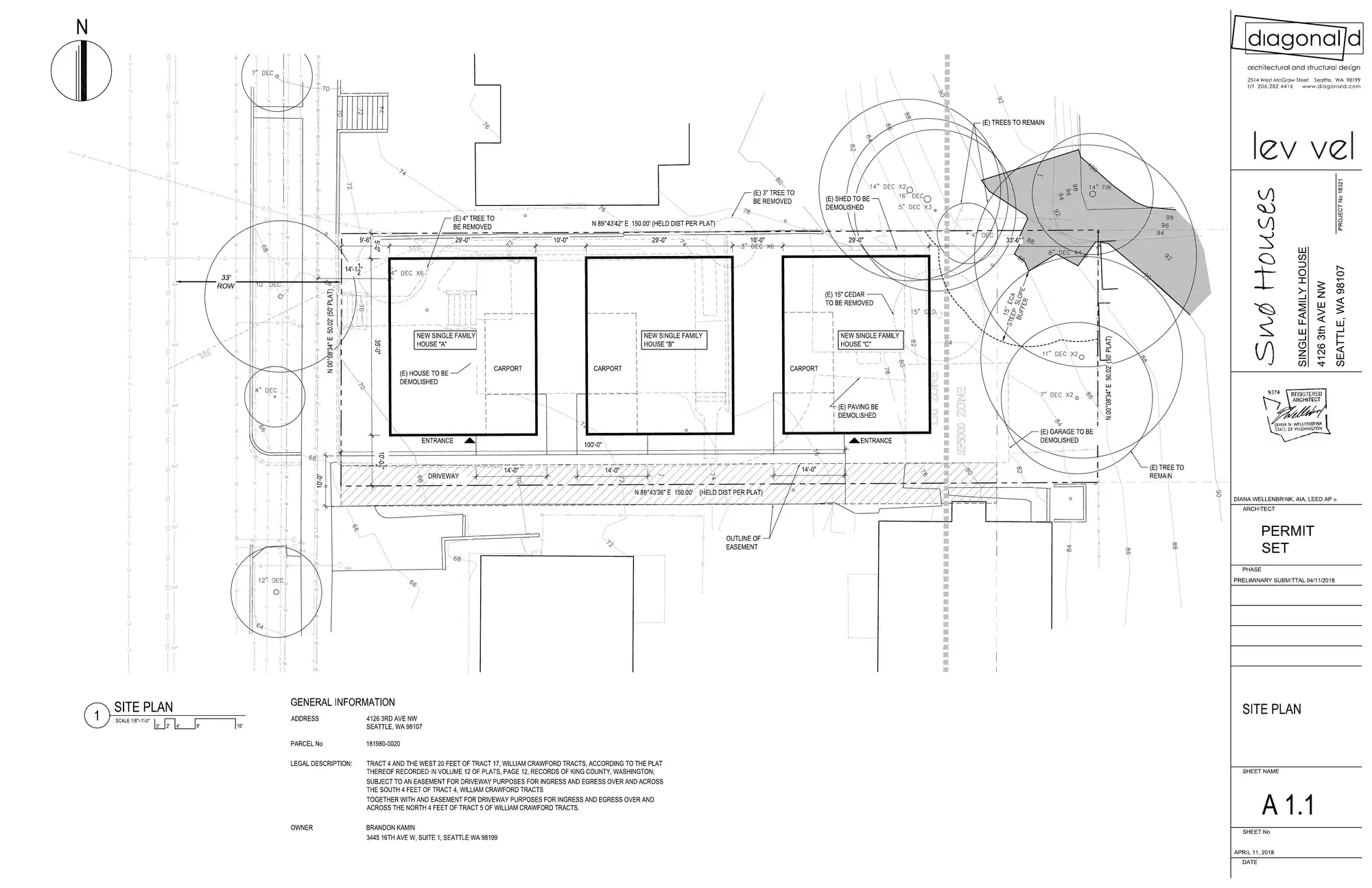 Site plan for 4130 3rd Ave NW
