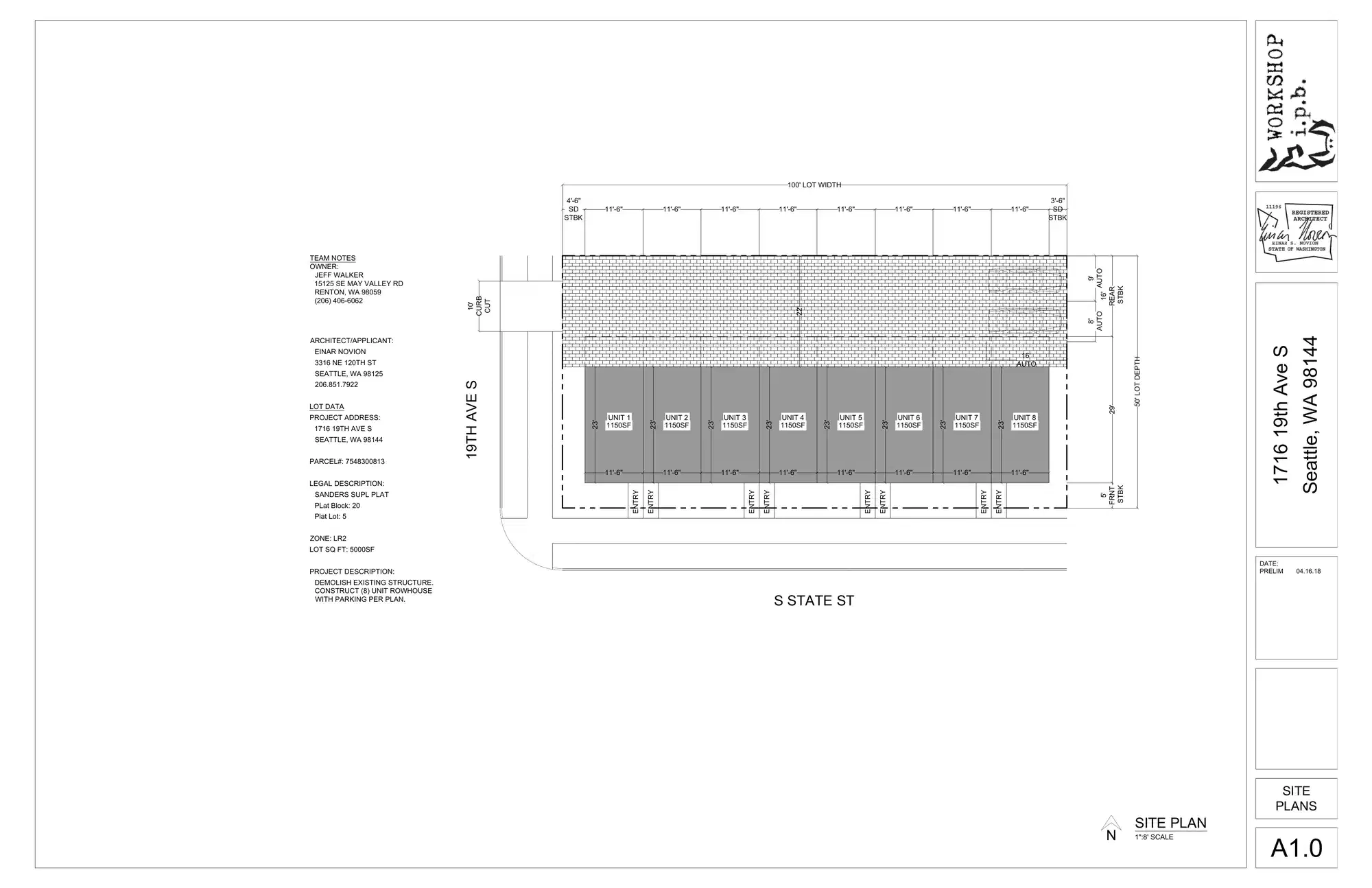 Site plan for 1900 S State St
