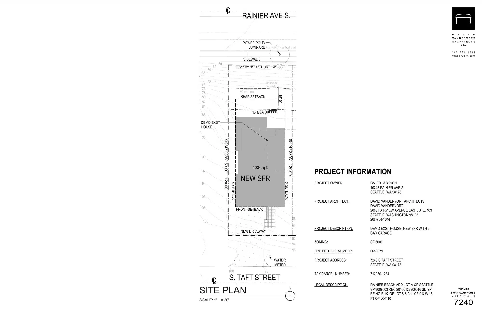 Site plan for 7240 S Taft St
