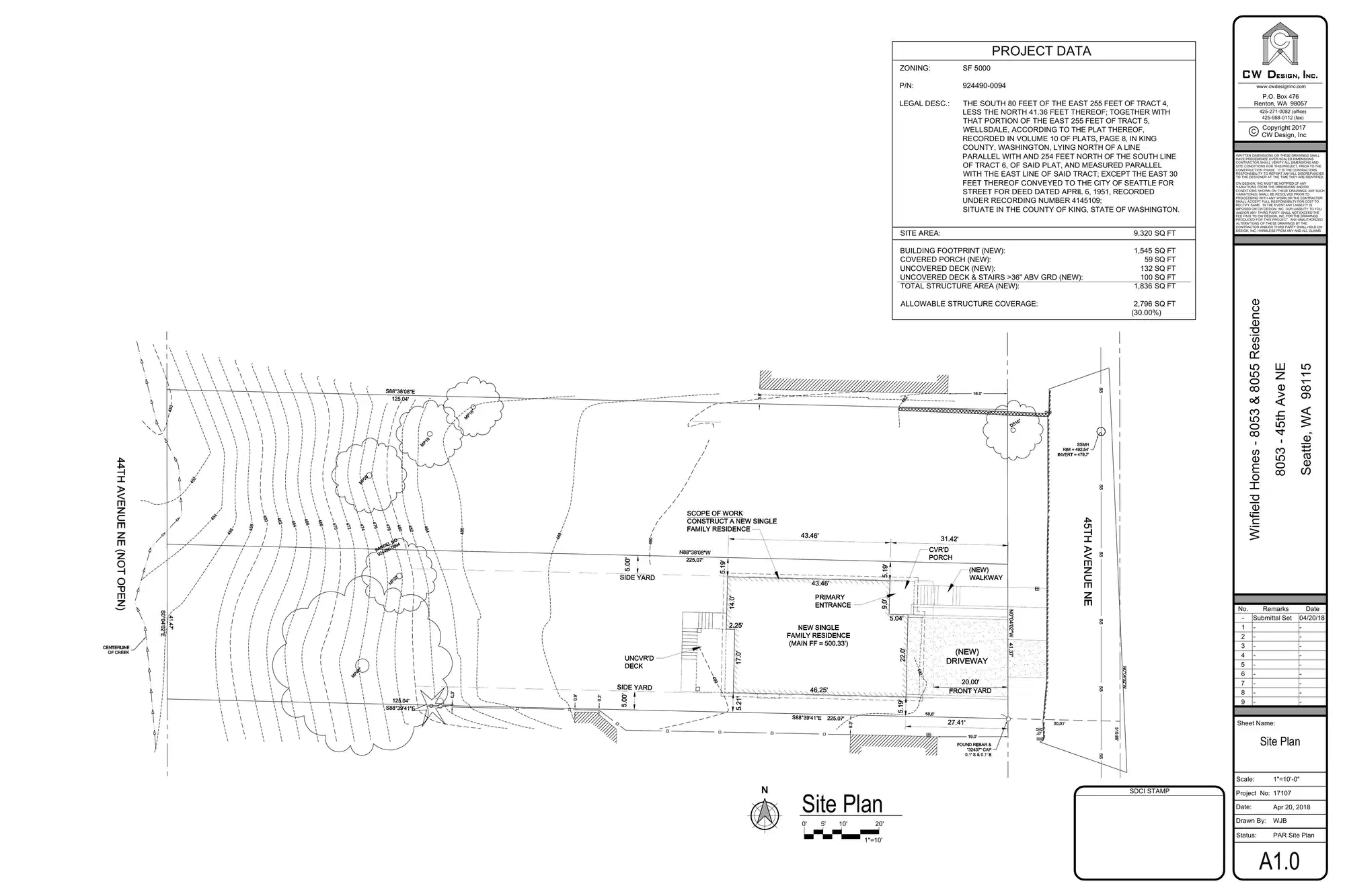 Site plan for 8053 45th Ave NE
