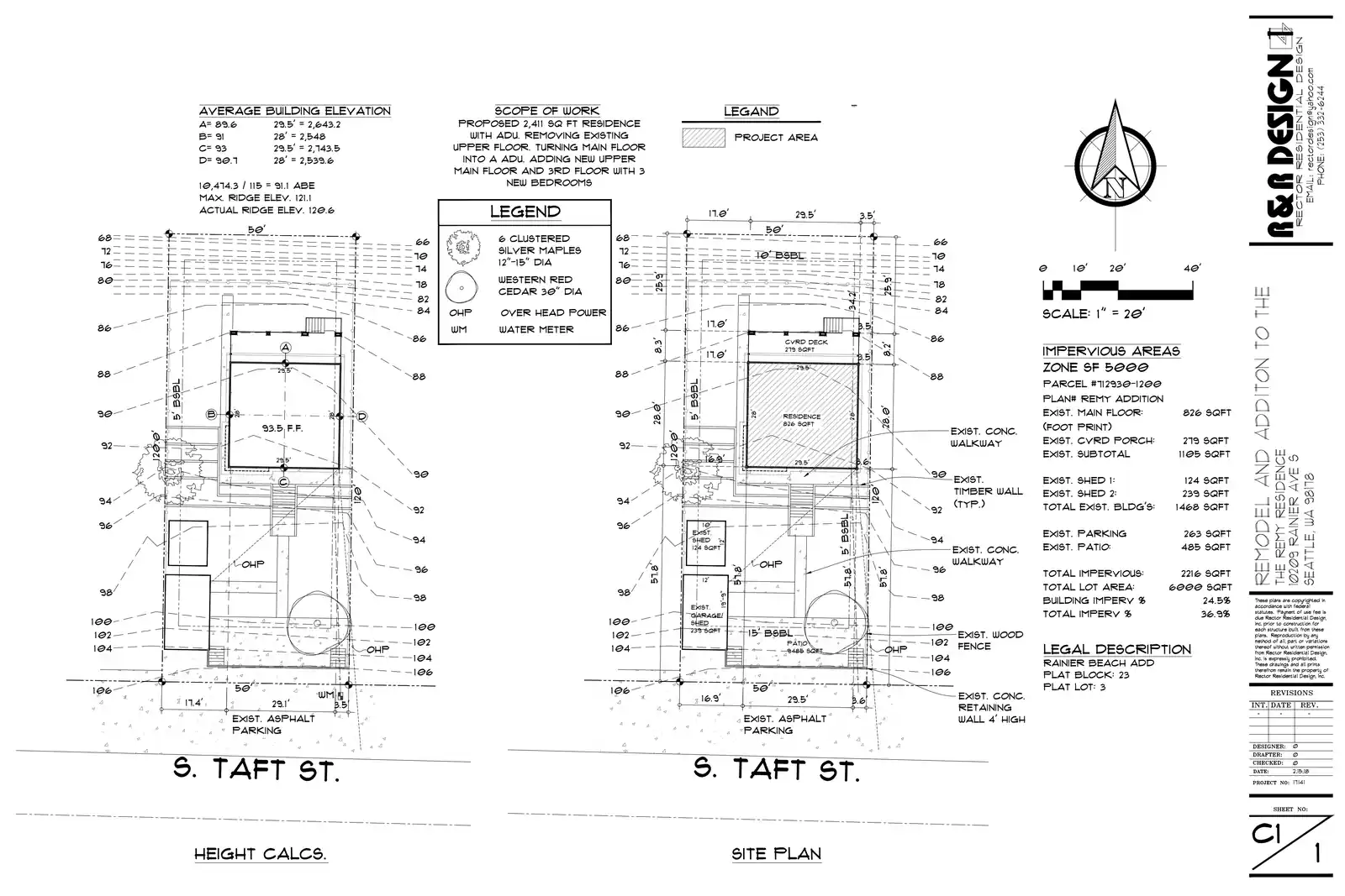 Site plan for 10209 Rainier Ave S