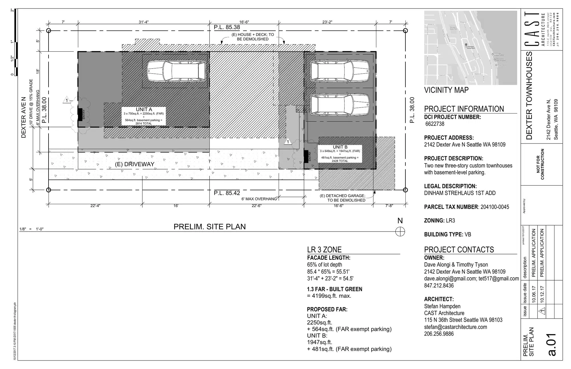 Site plan for 2142 Dexter Ave N