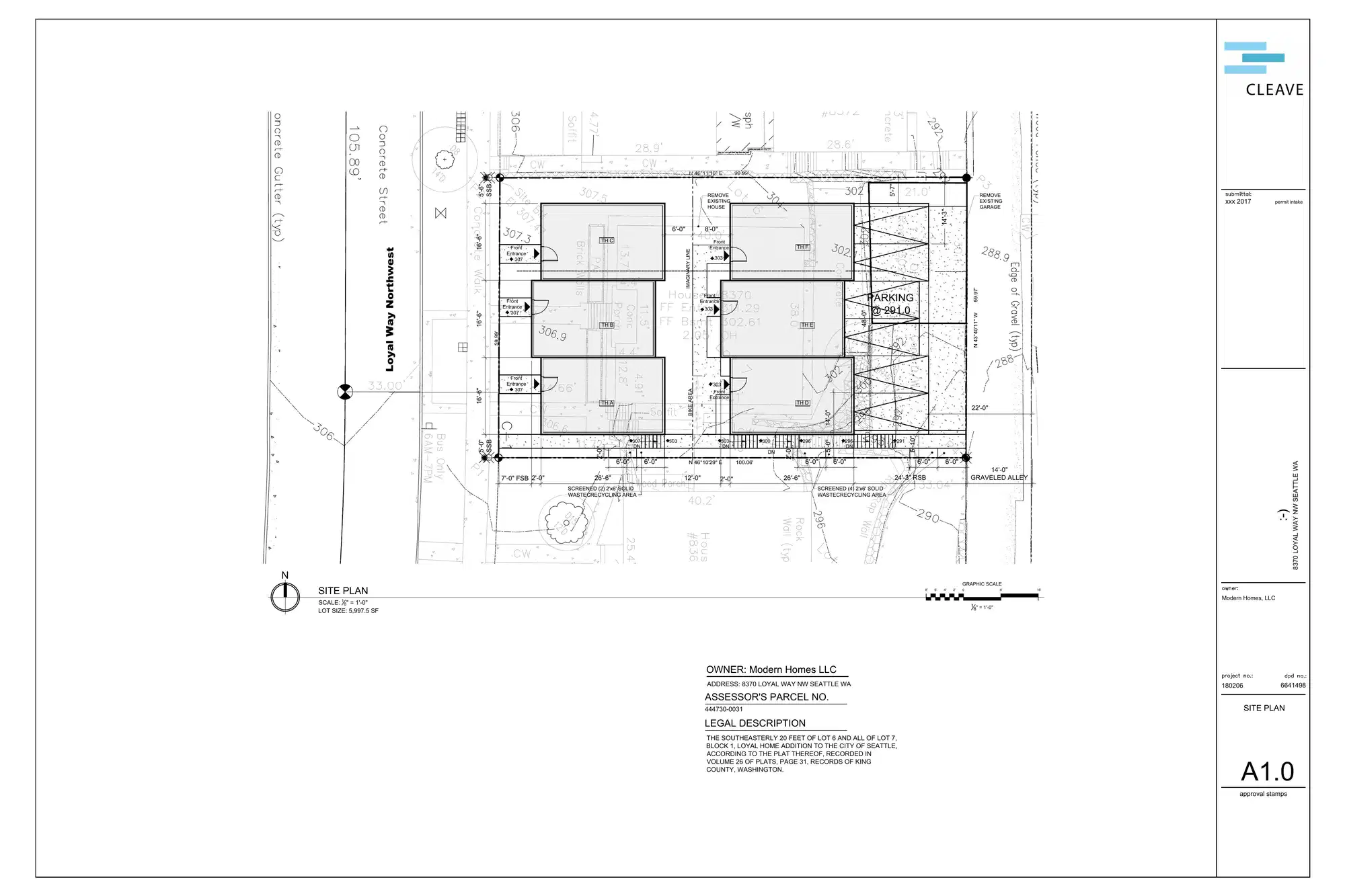 Site plan for 8370 Loyal Way NW