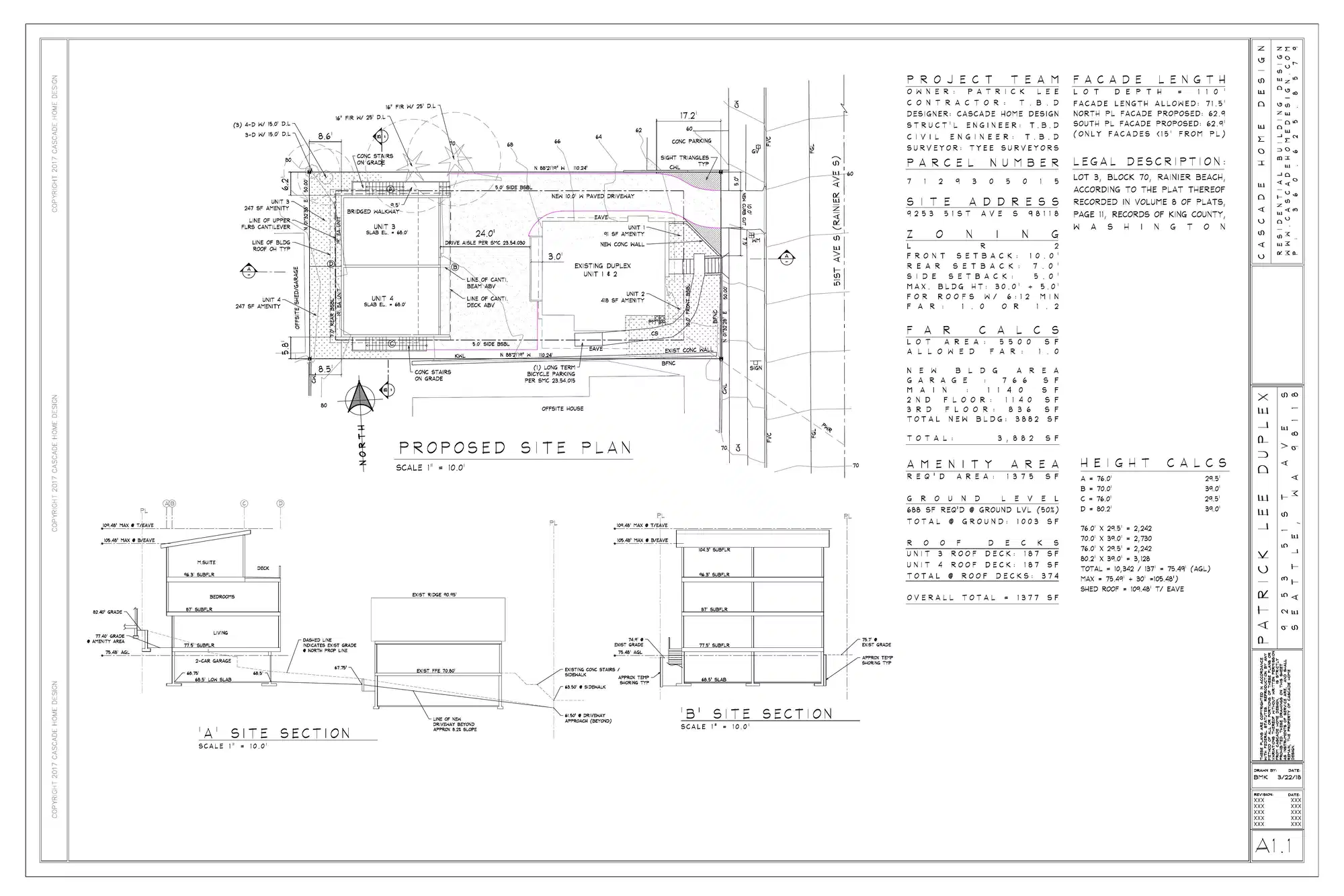 Site plan for 9253 51st Ave S