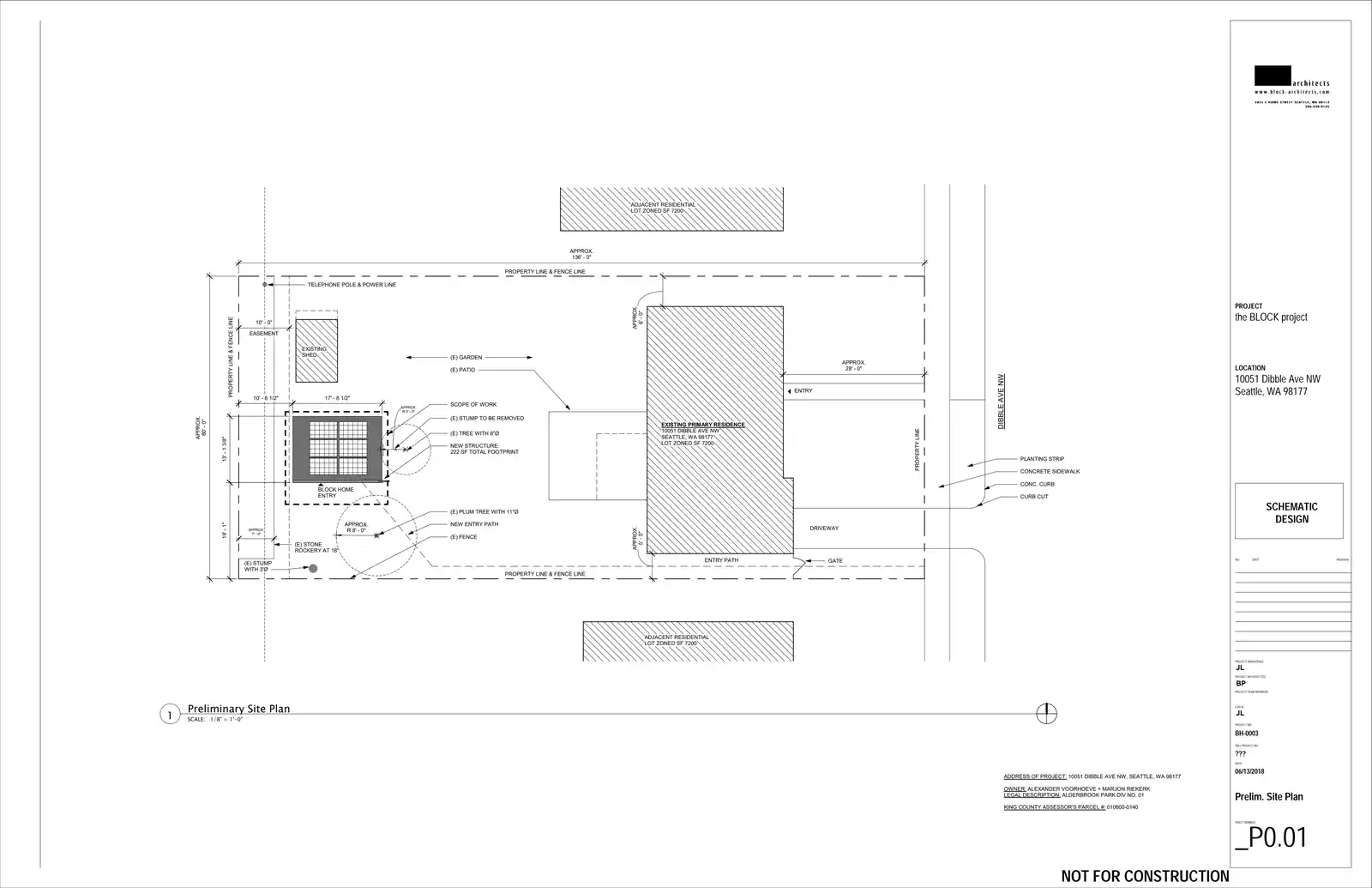 Site plan for 10051 Dibble Ave NW