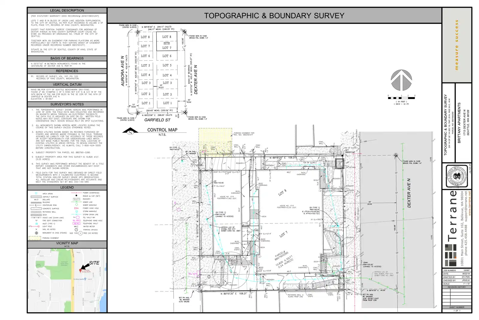 Site plan for 1713 Dexter Ave N