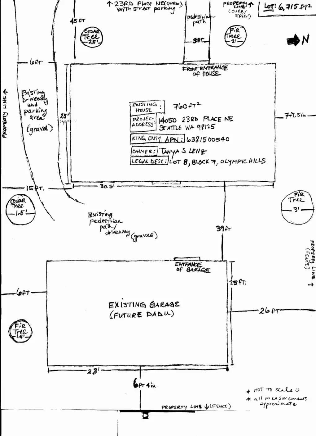 Site plan for 14050 23rd Pl NE