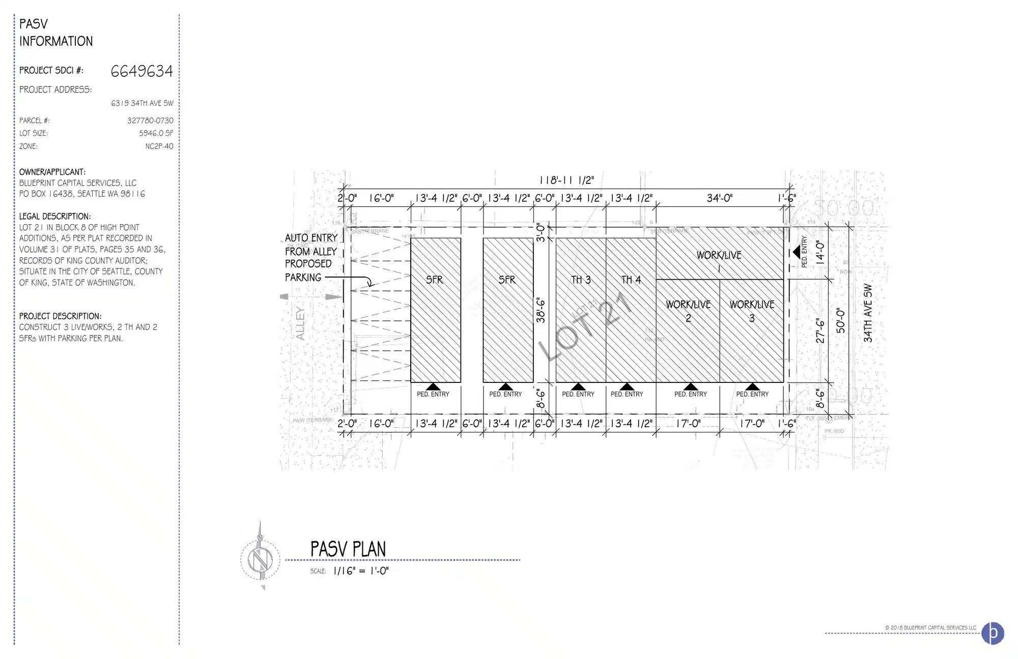 Site plan for 6319 34th Ave SW