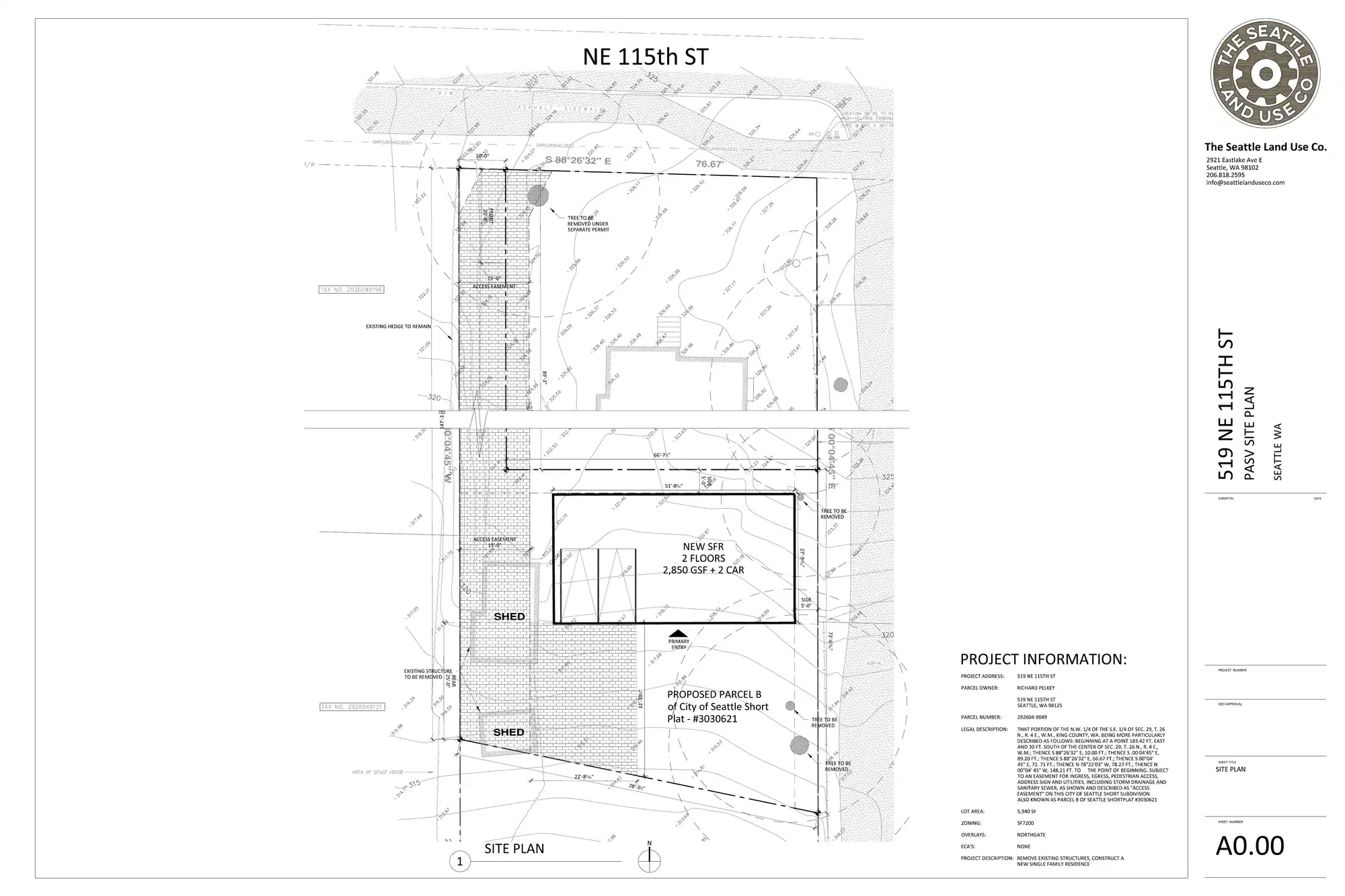 Site plan for 519 NE 115th St