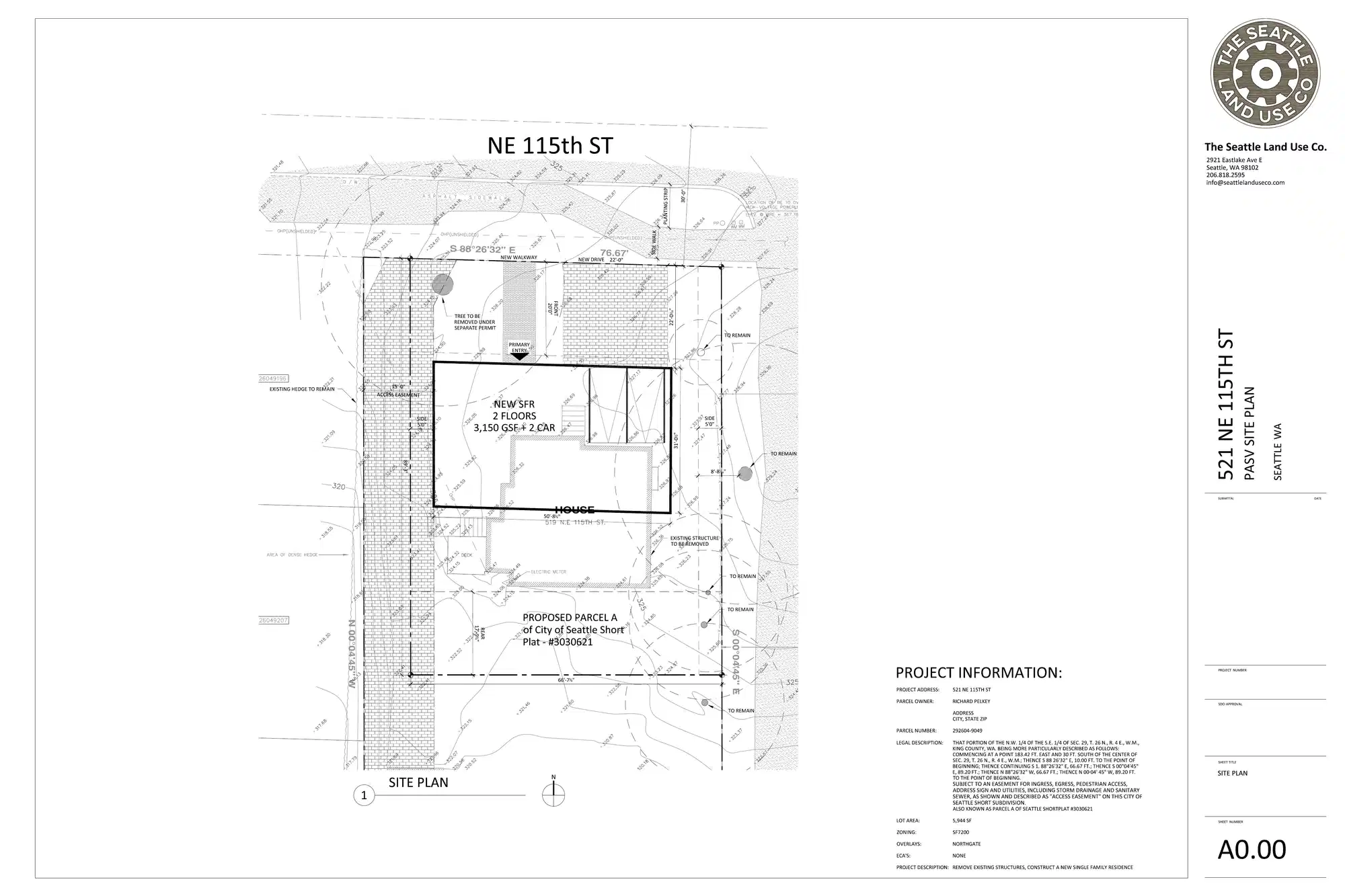 Site plan for 521 NE 115th St