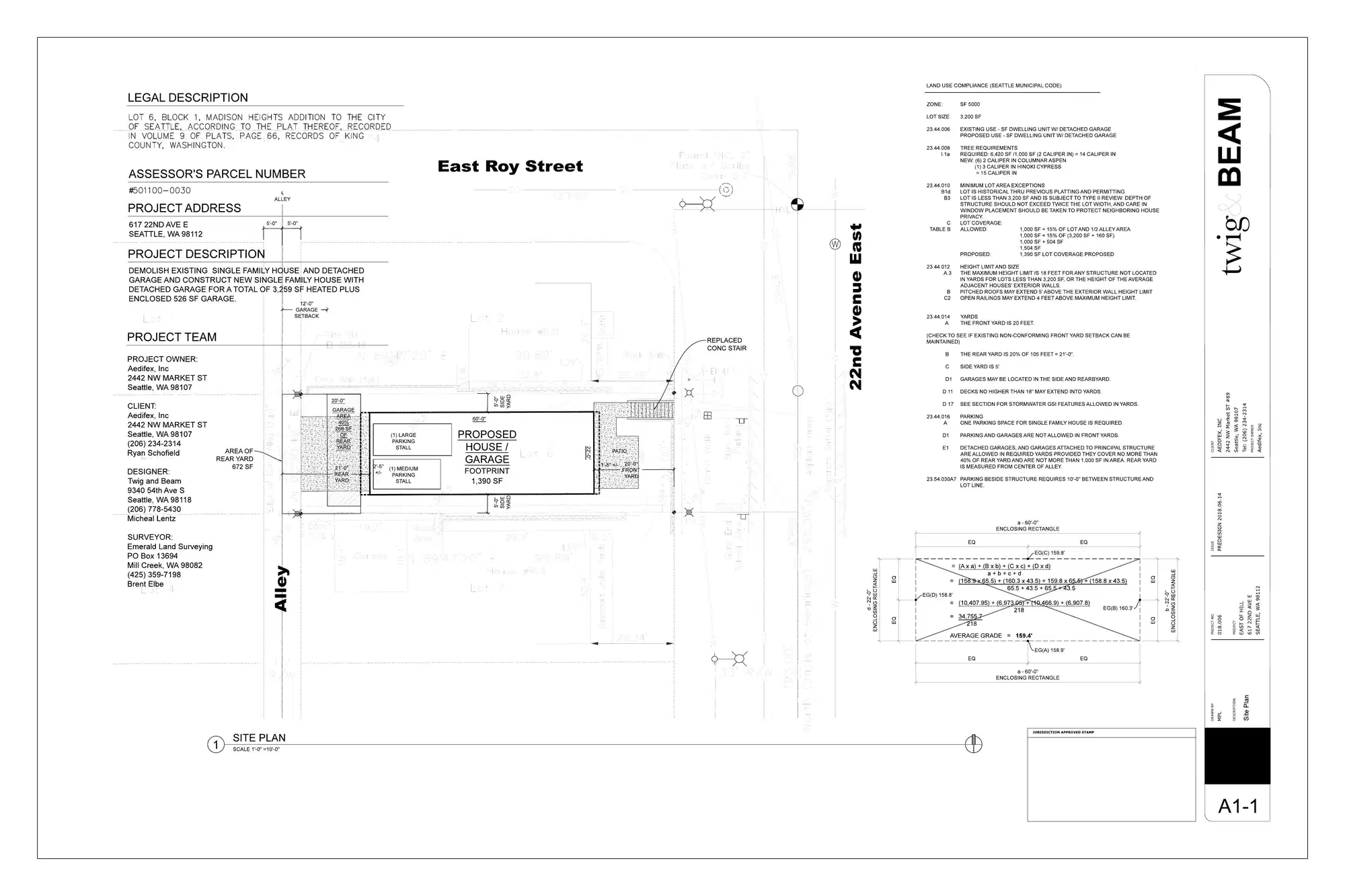 Site plan for 617 22nd Ave E