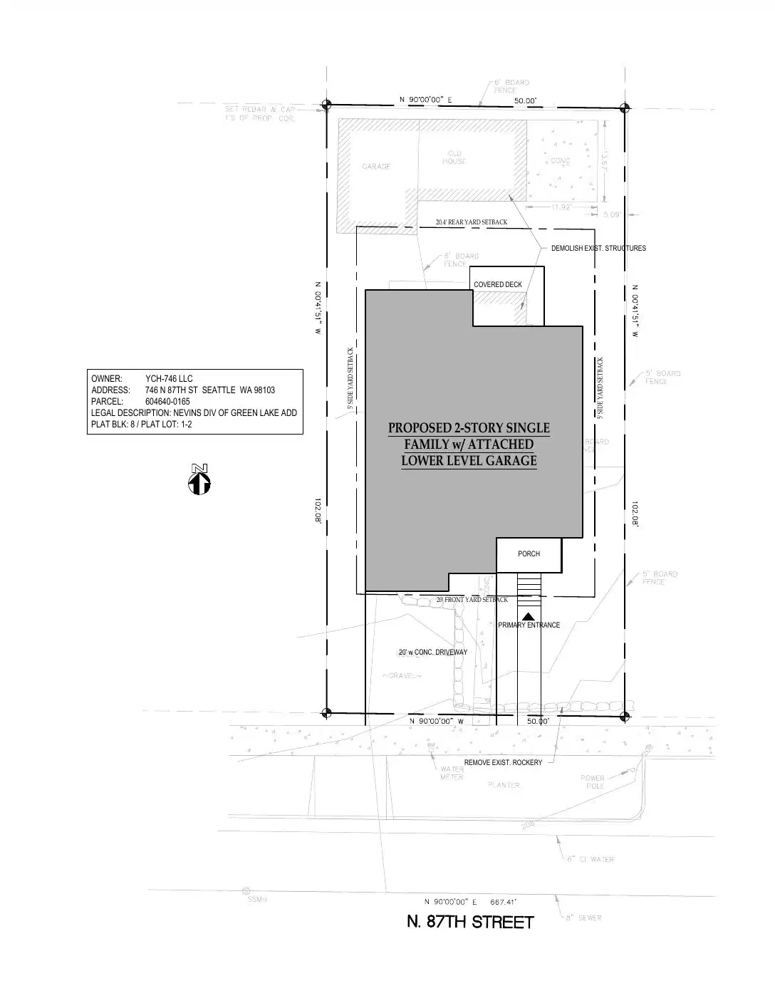 Site plan for 746 N 87th St