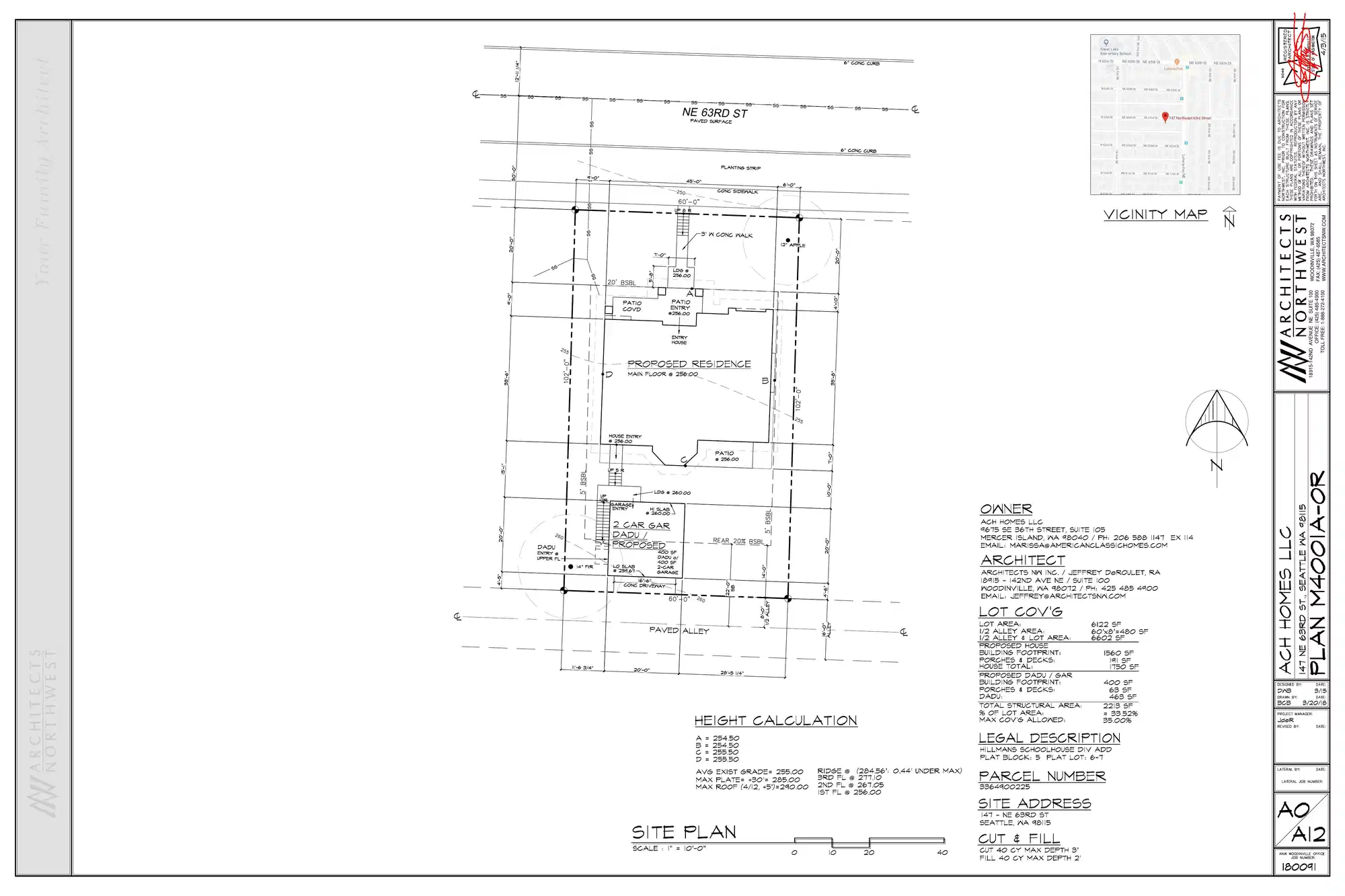 Site plan for 147 NE 63rd St