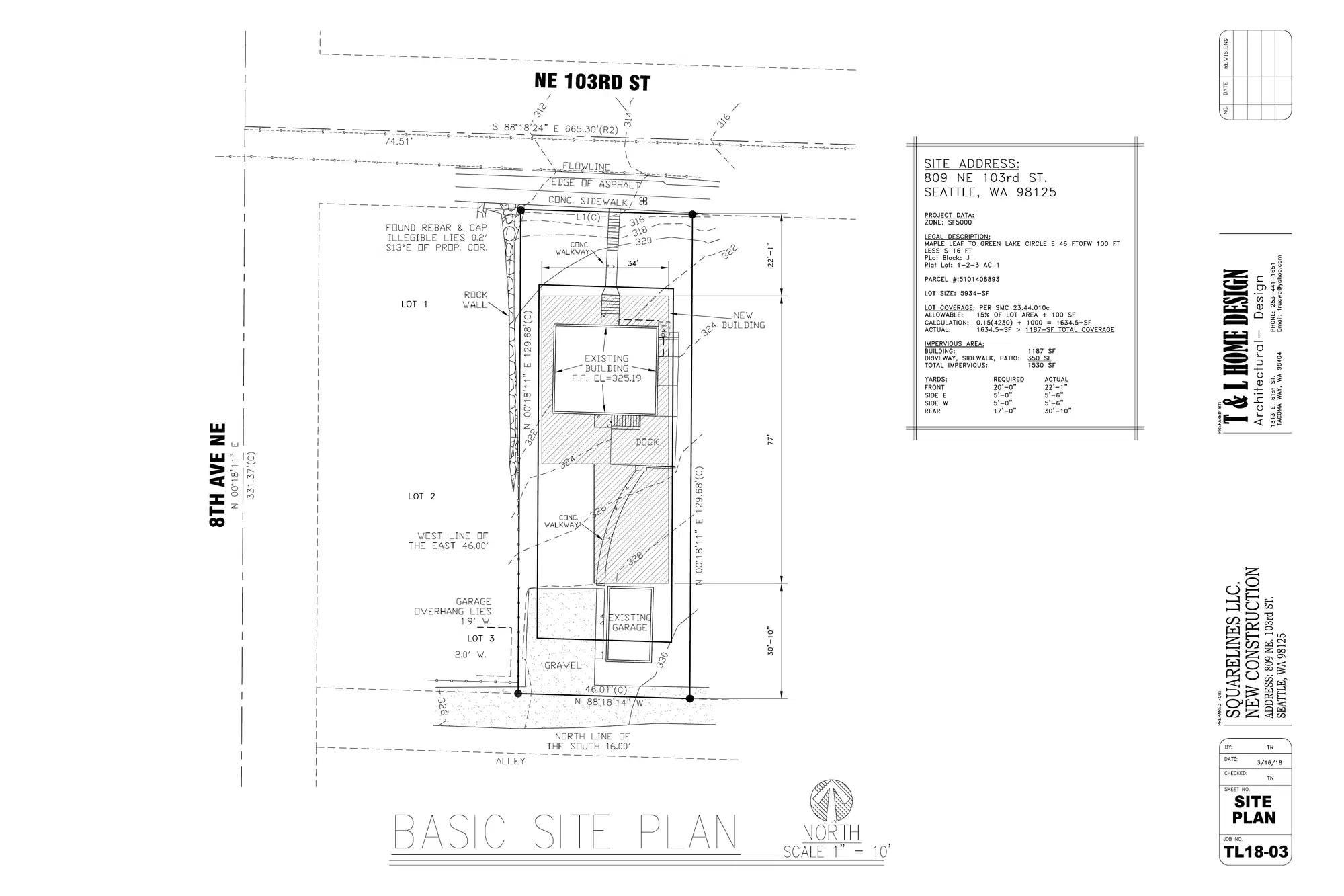 Site plan for 809 NE 103rd St