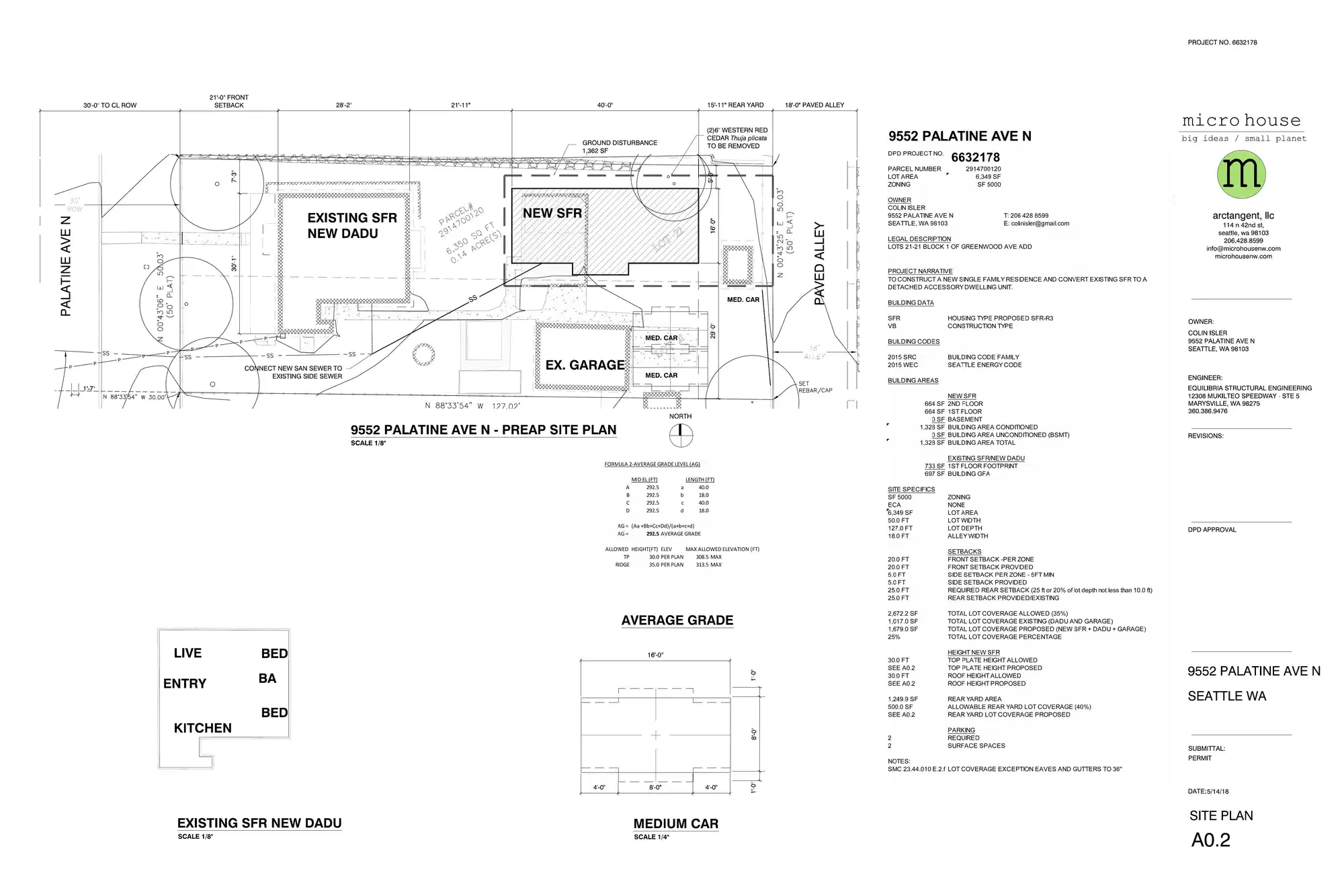 Site plan for 9552 Palatine Ave N