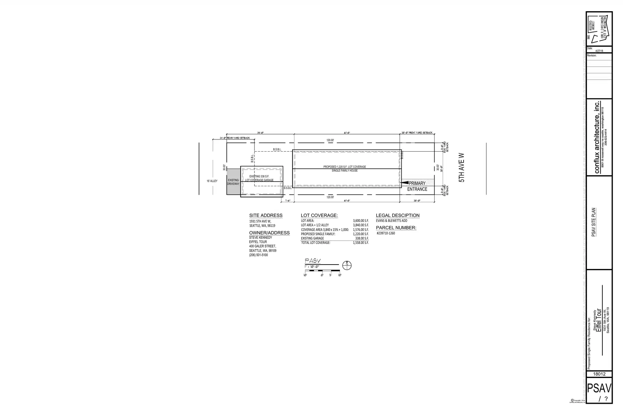 Site plan for 1931 5th Ave W