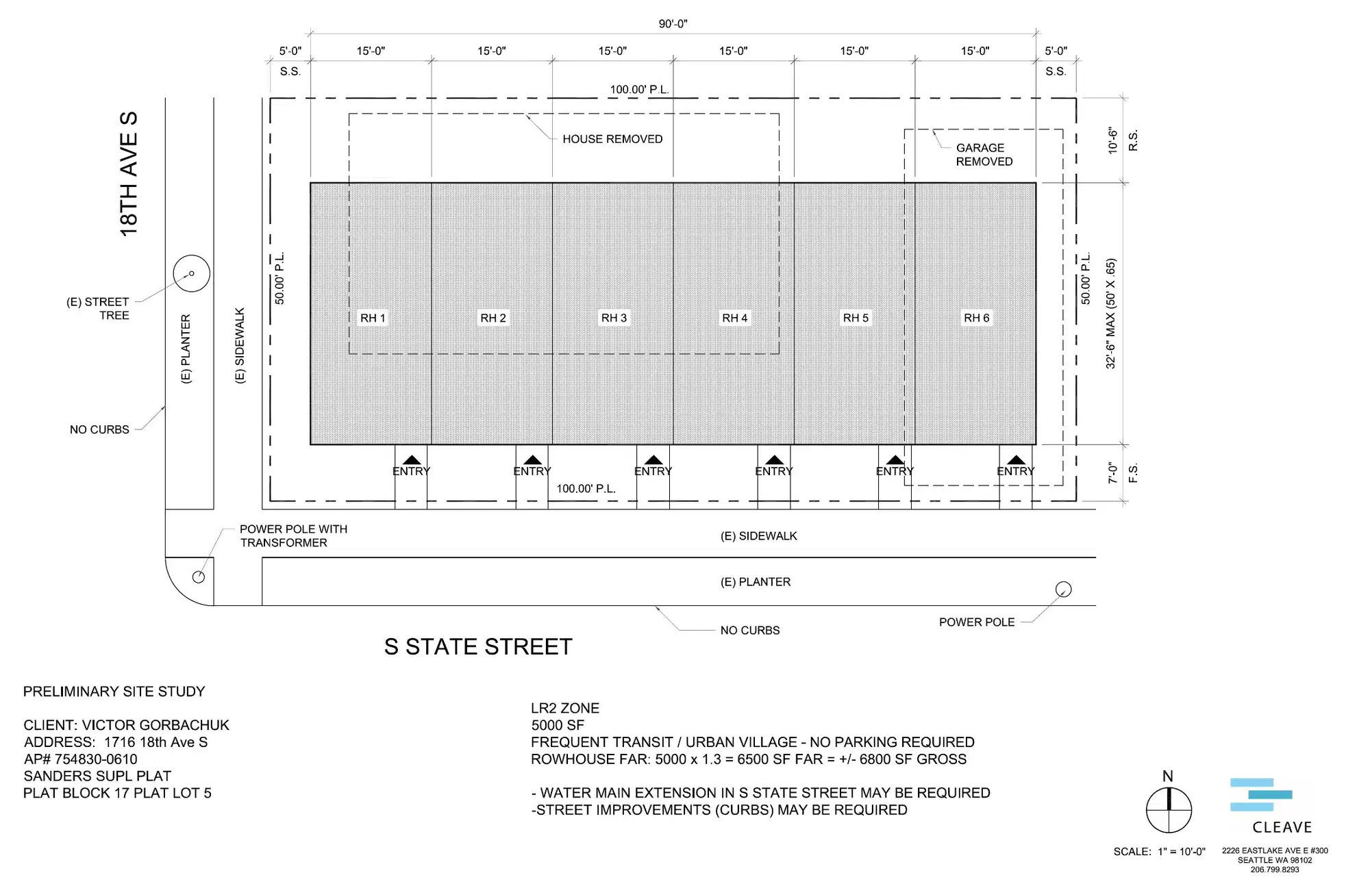 Site plan for 1716 18th Ave S