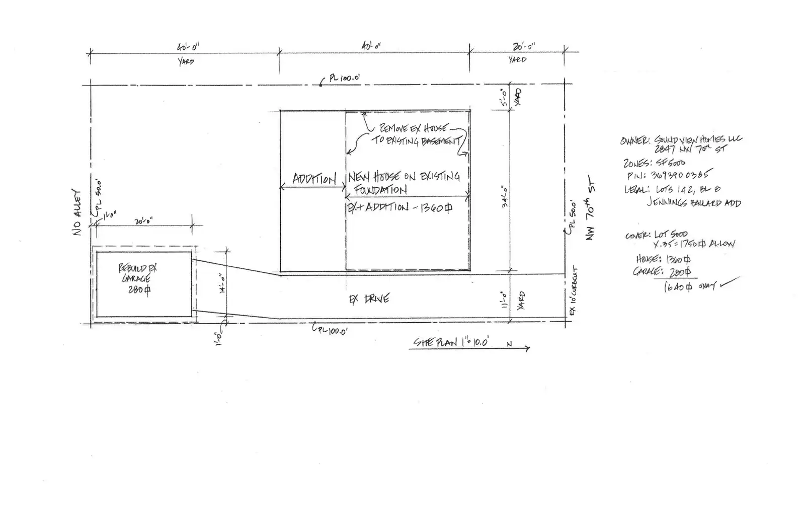 Site plan for 2847 NW 70th St
