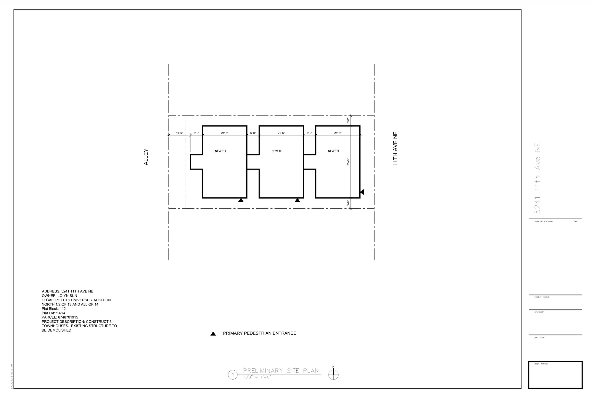 Site plan for 5241 11th Ave NE