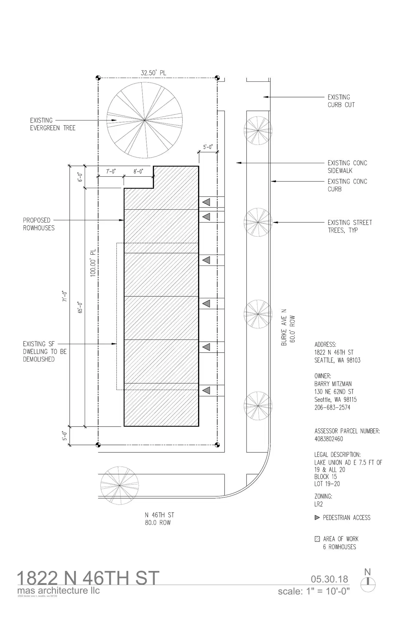 Site plan for 1822 N 46th St