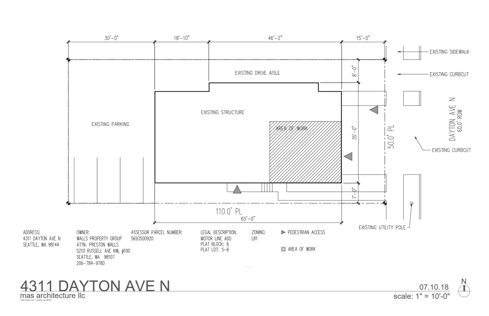 Site plan for 4311 Dayton Ave N