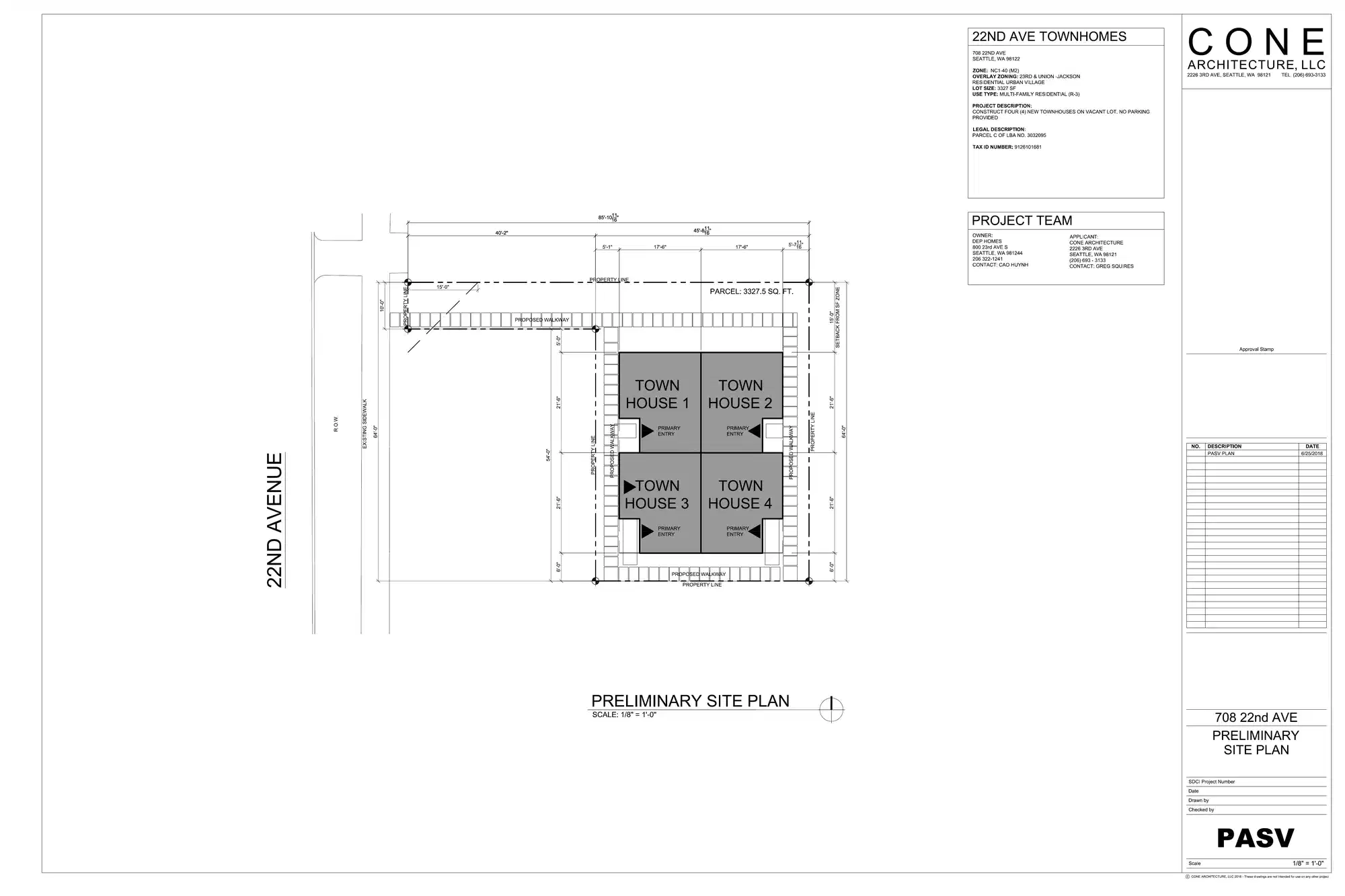 Site plan for 708 22nd Ave