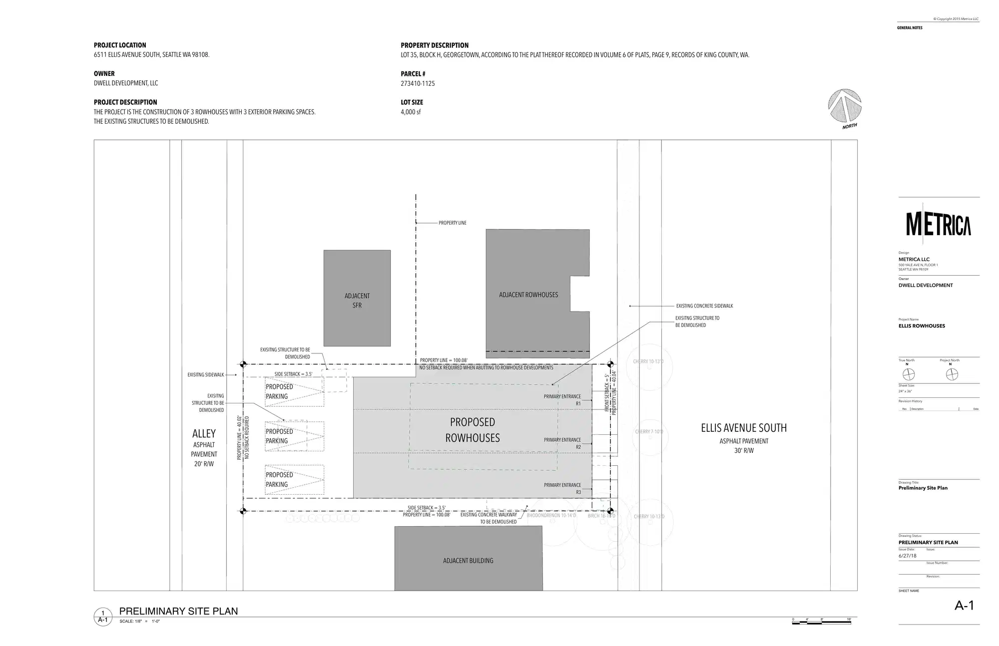 Site plan for 6511 Ellis Ave S