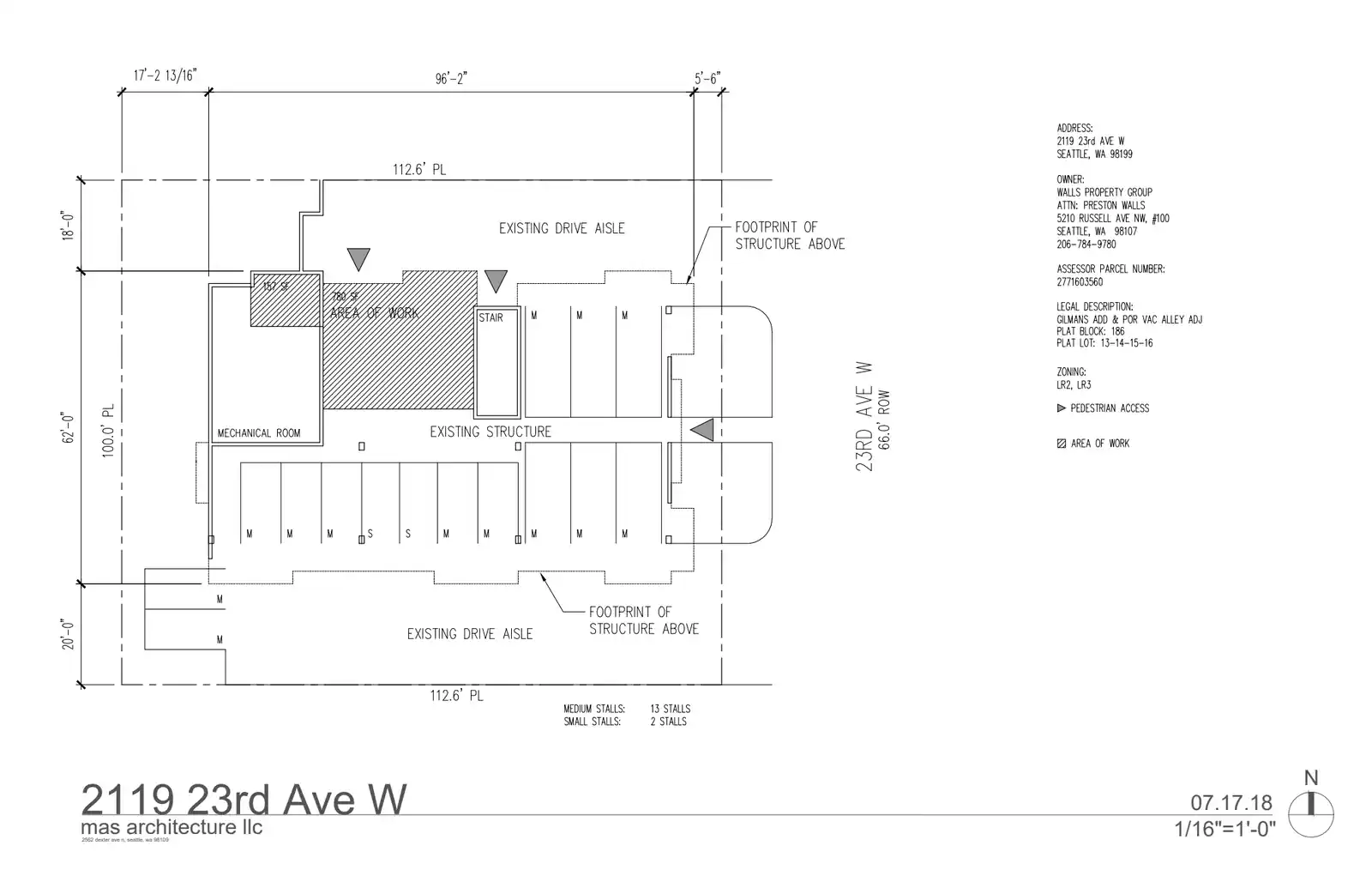Site plan for 2119 23rd Ave W