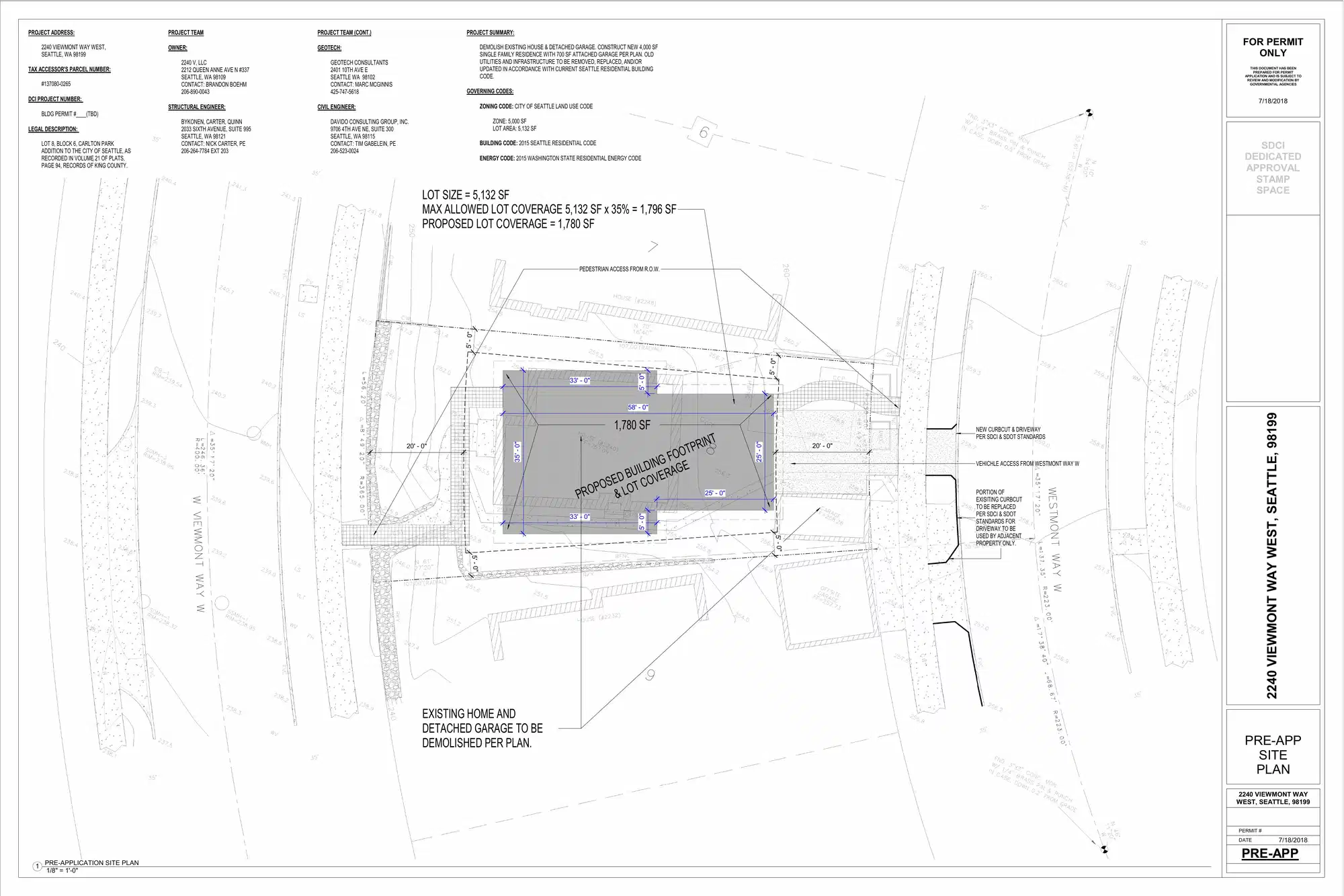 Site plan for 2240 West Viewmont Way W