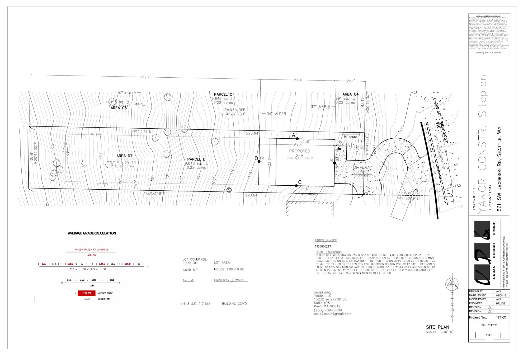 Site plan for 5211 SW Jacobsen Rd