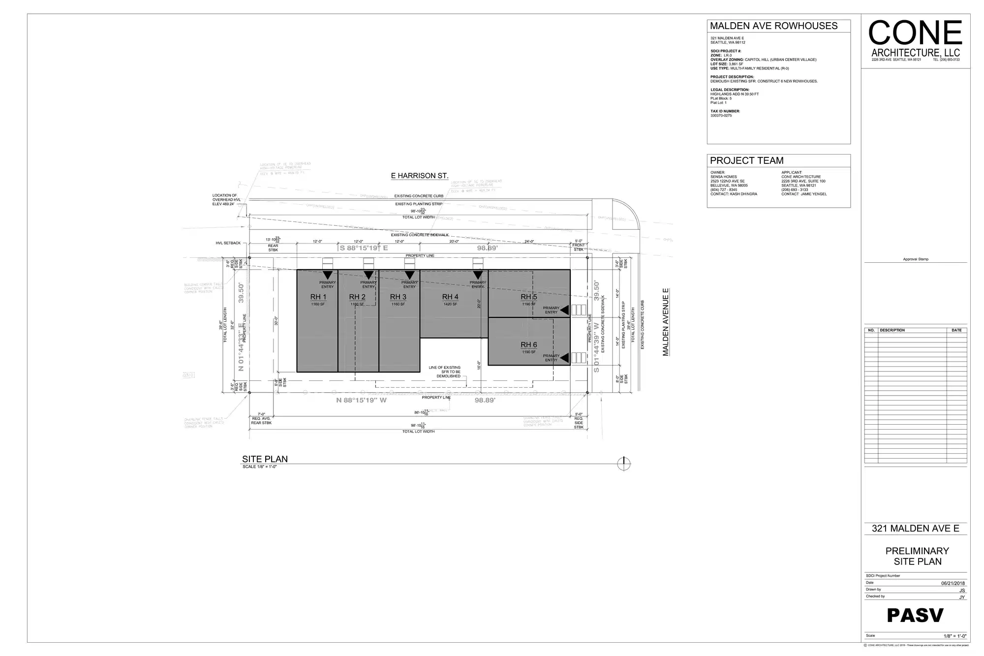 Site plan for 321 Malden Ave E