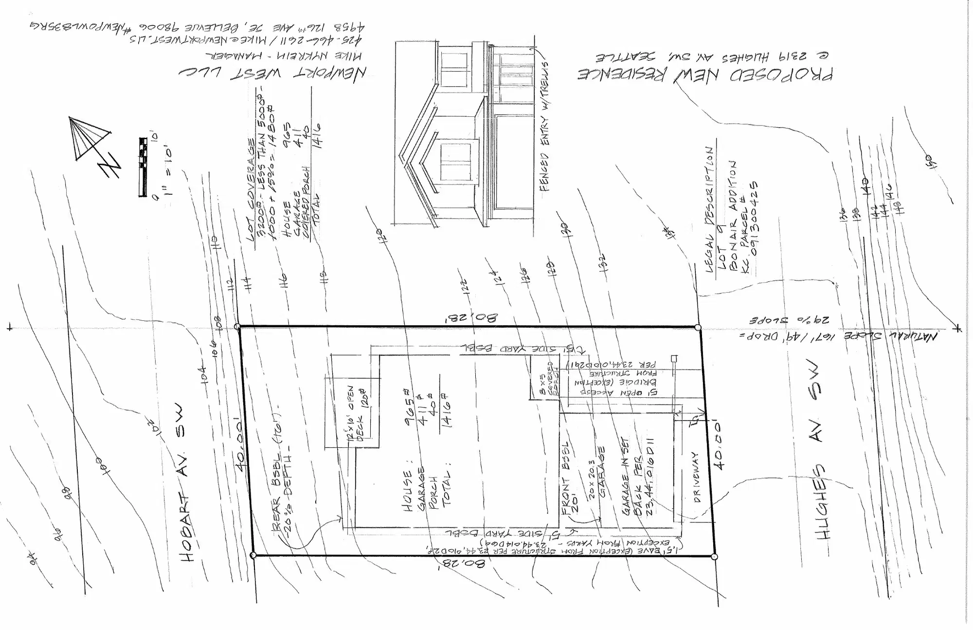 Site plan for 2331 Hughes Ave SW