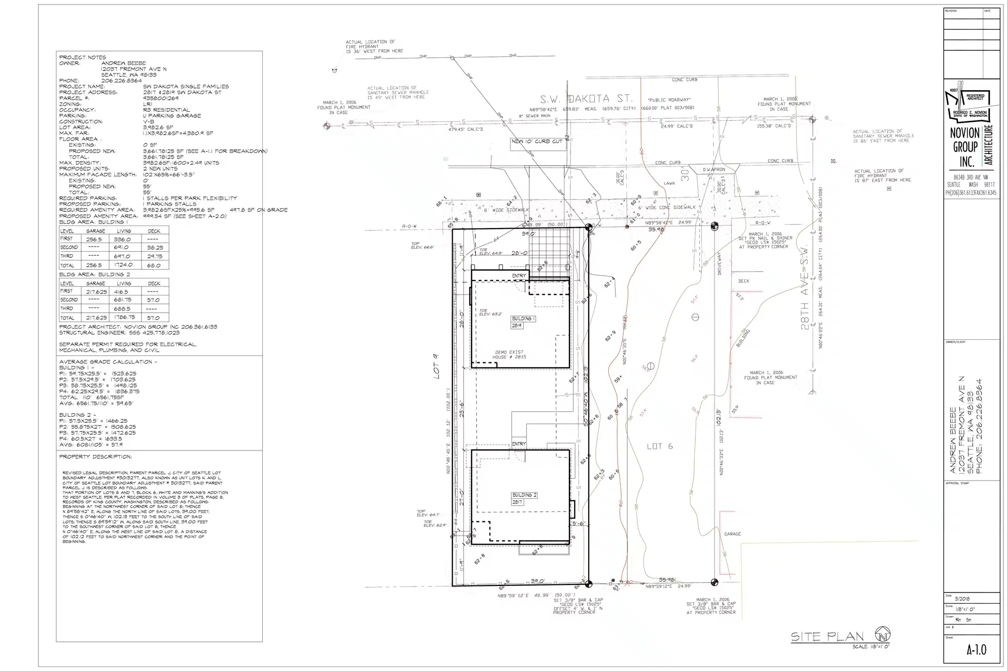 Site plan for 2819 SW Dakota St