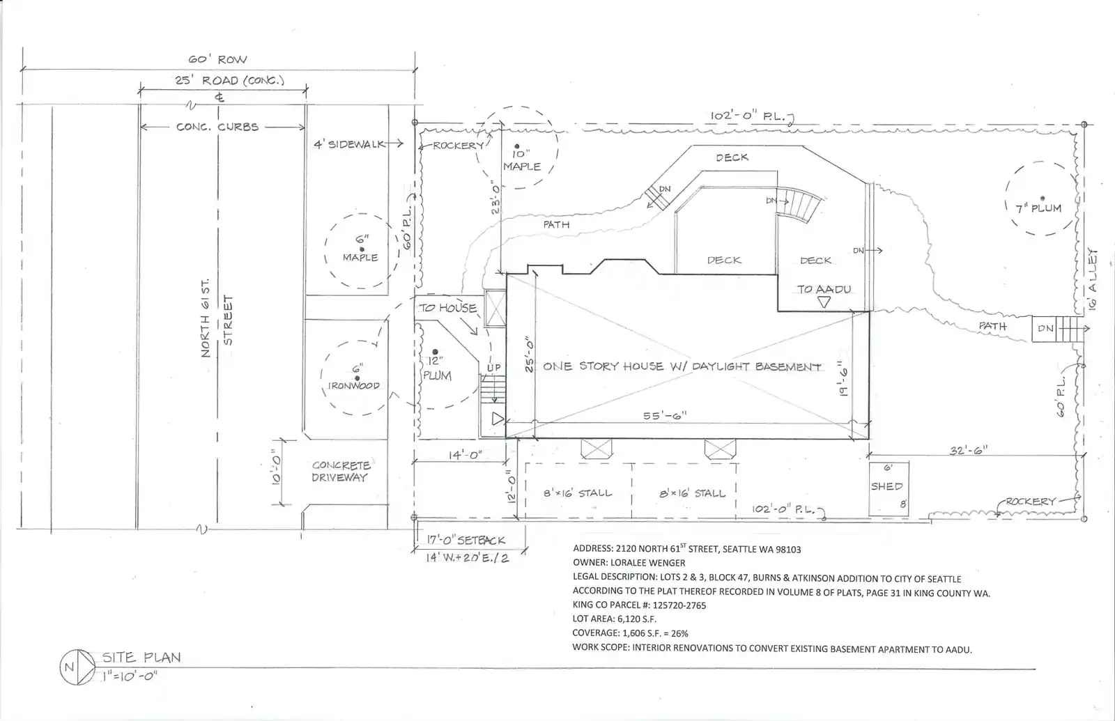 Site plan for 2120 N 61st St
