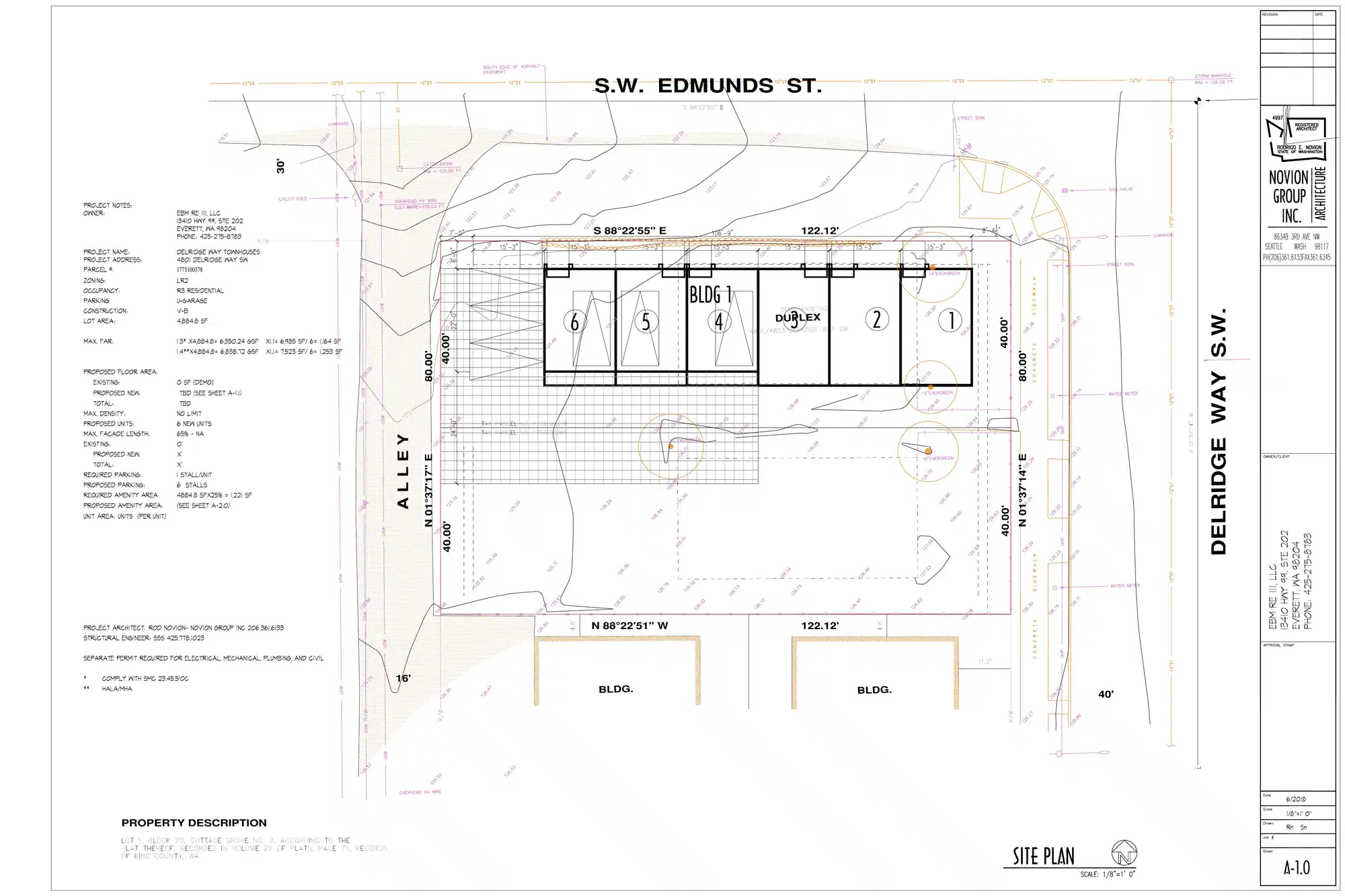 Site plan for 2401 SW Edmunds St