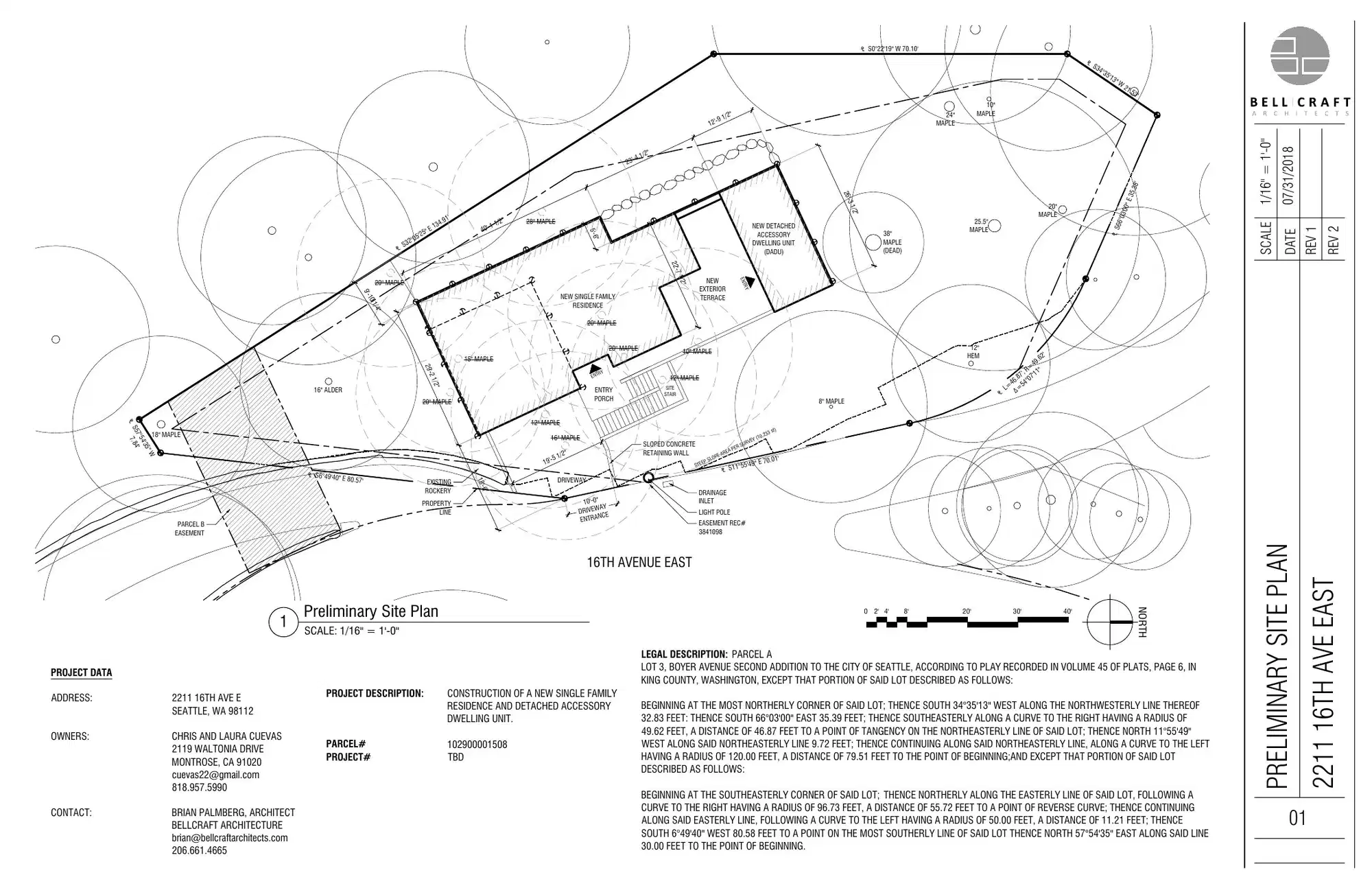 Site plan for 2211 16th Ave E