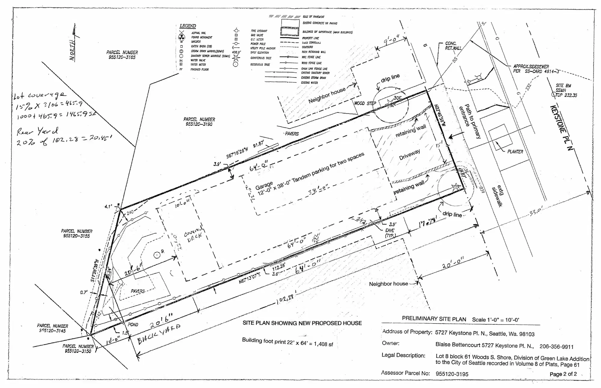 Site plan for 5727 Keystone Pl N