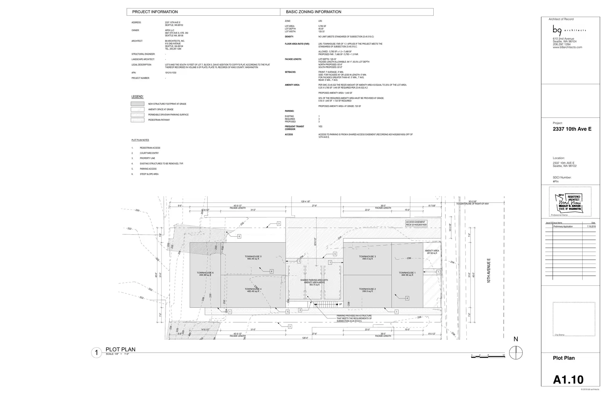 Site plan for 2337 10th Ave E