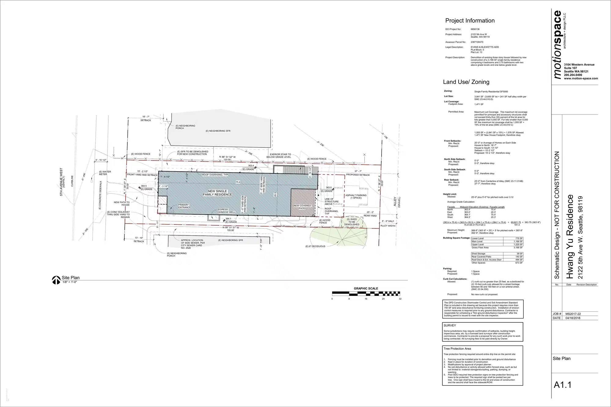 Site plan for 2122 5th Ave W