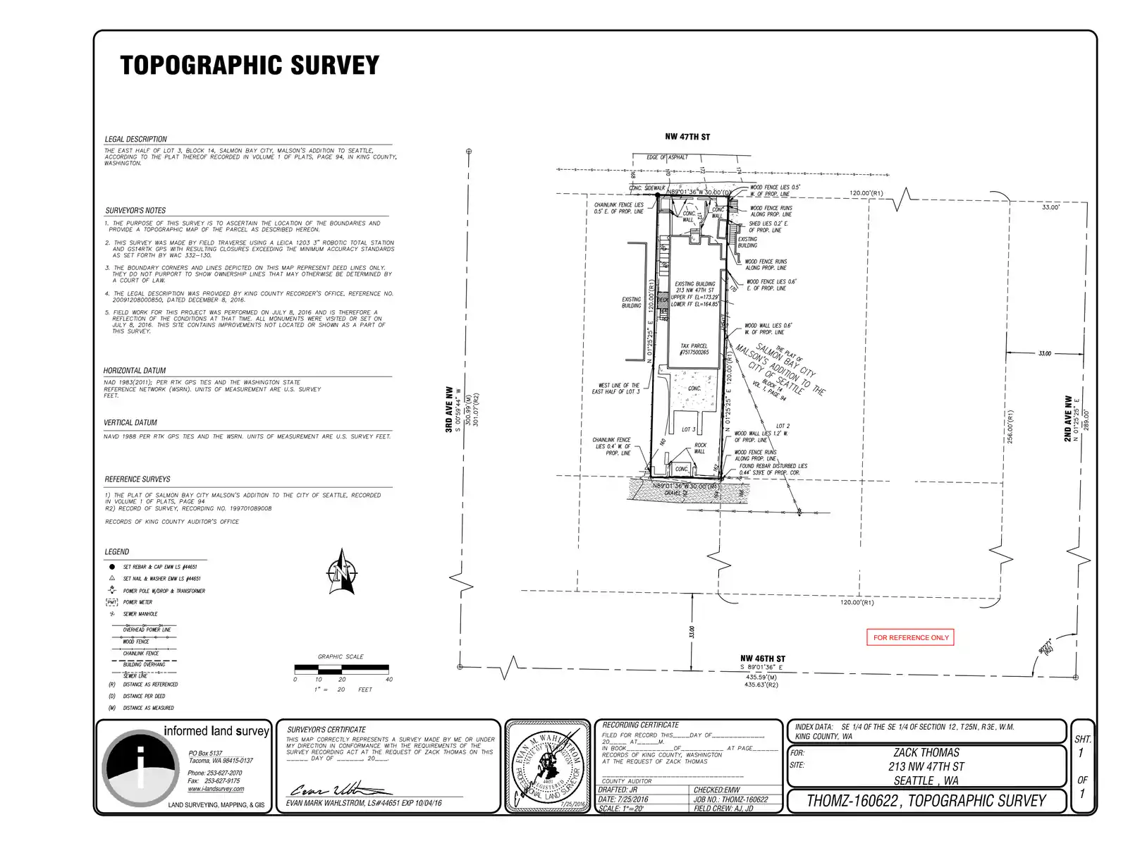 Site plan for 213 NW 47th St