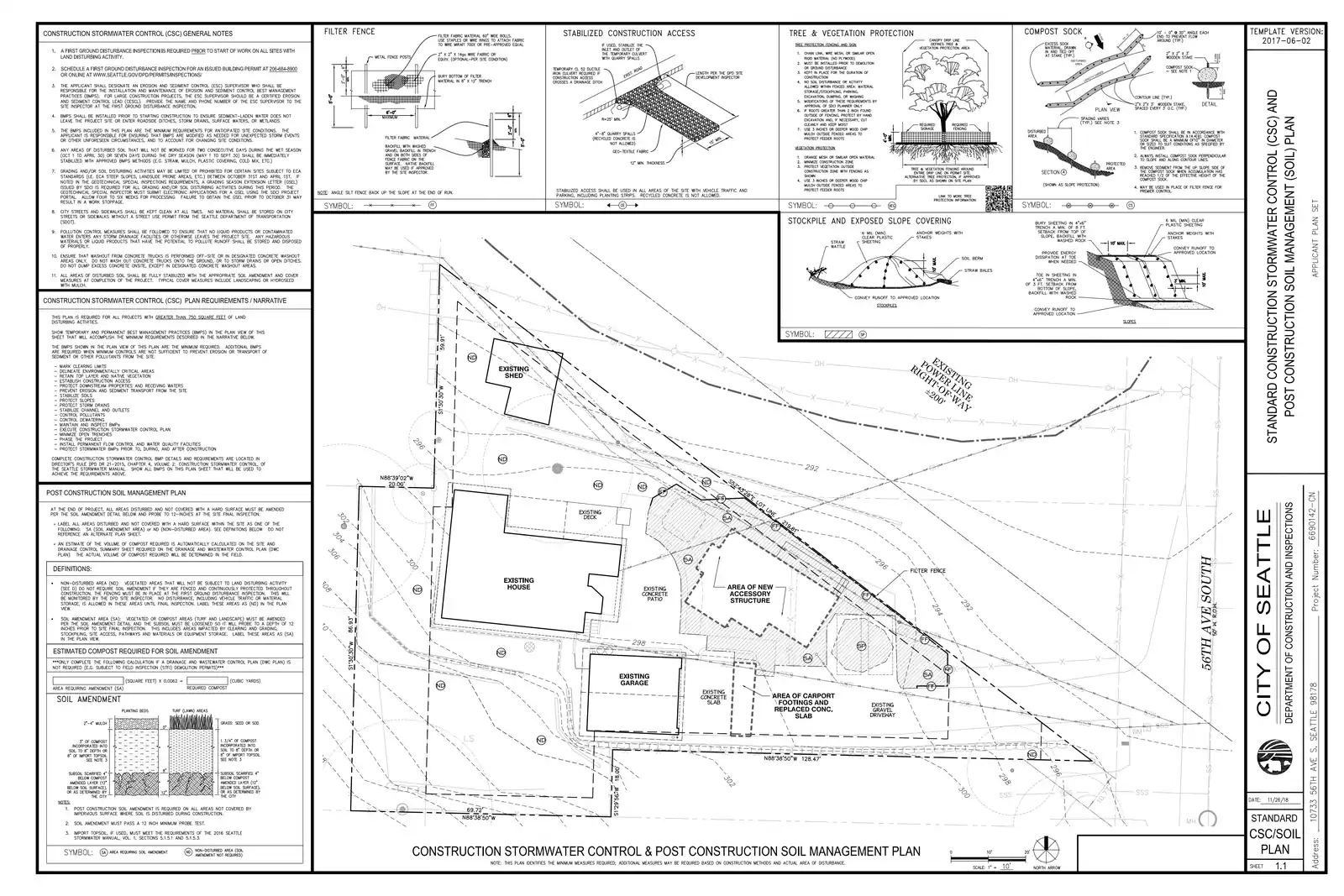 Site plan for 10733 56th Ave S