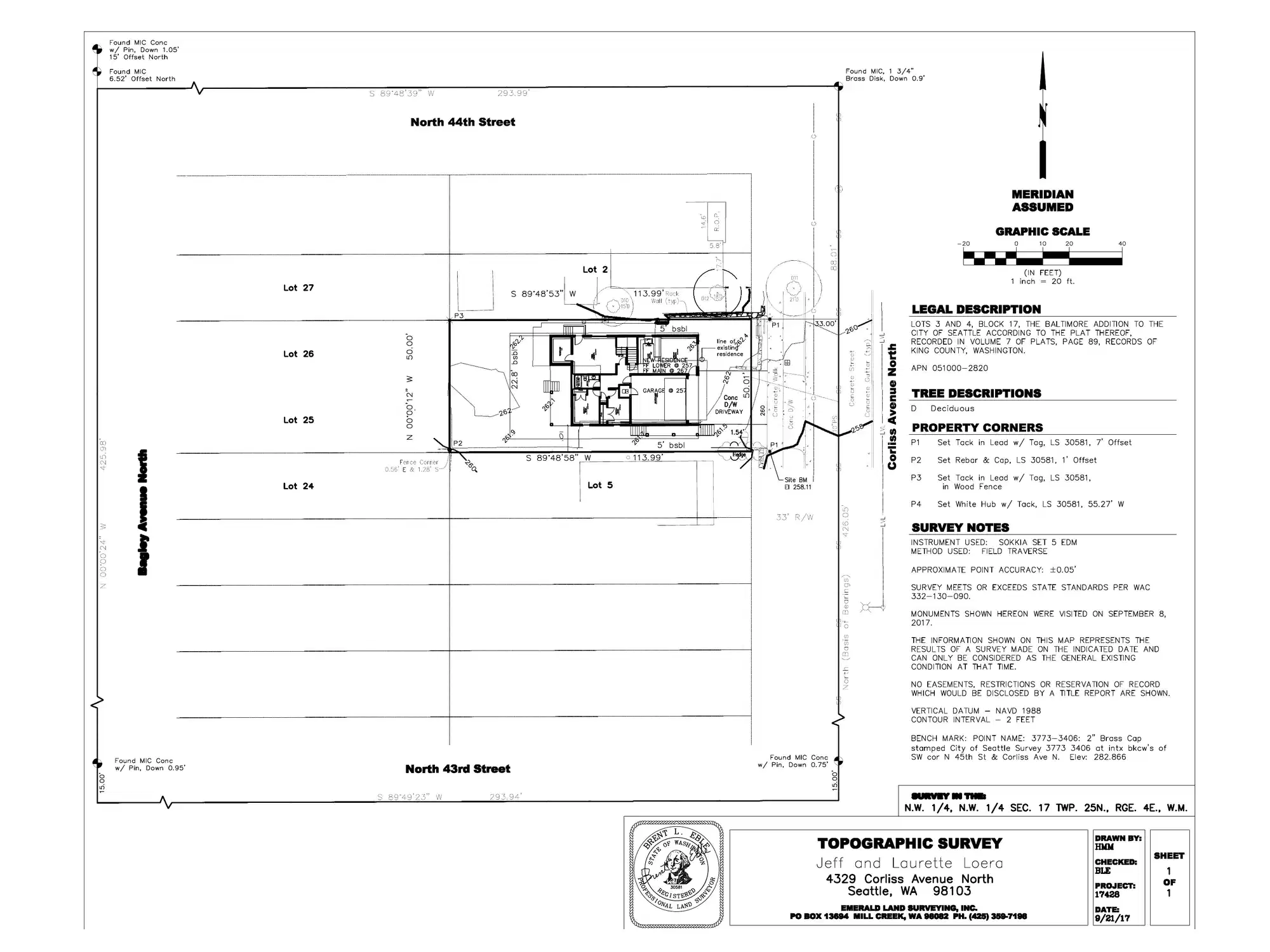 Site plan for 4329 Corliss Ave N