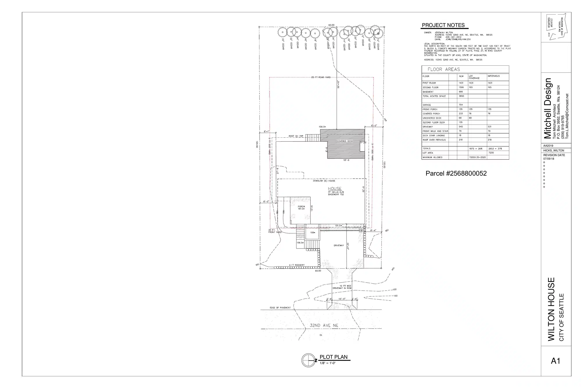 Site plan for 10345 32nd Ave NE