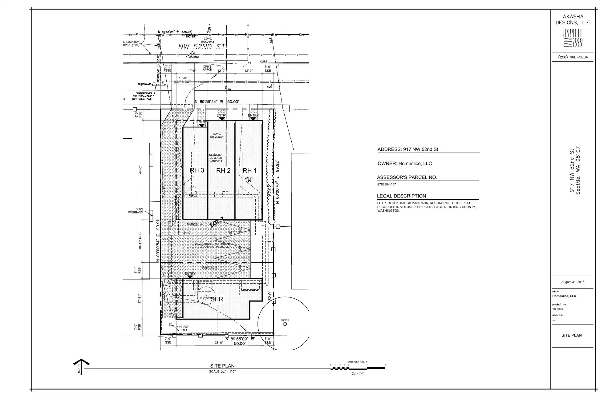 Site plan for 915 NW 52nd St