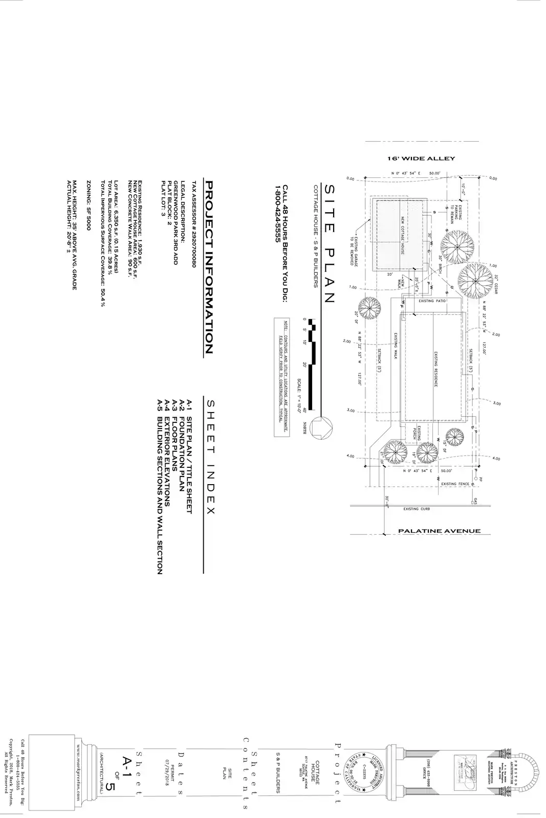 Site plan for 8717 Palatine Ave N