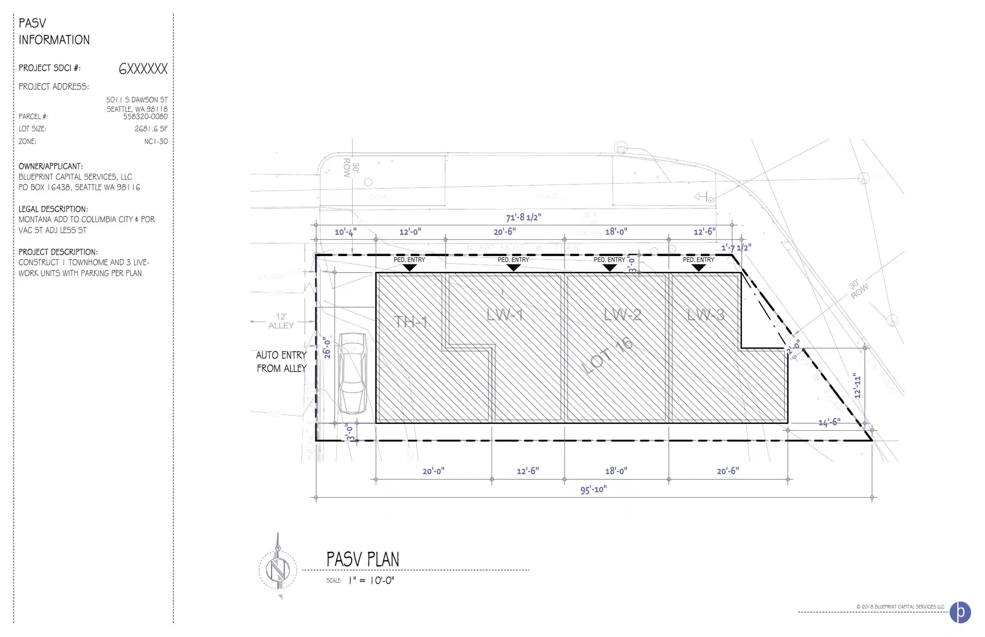 Site plan for 5011 S Dawson St